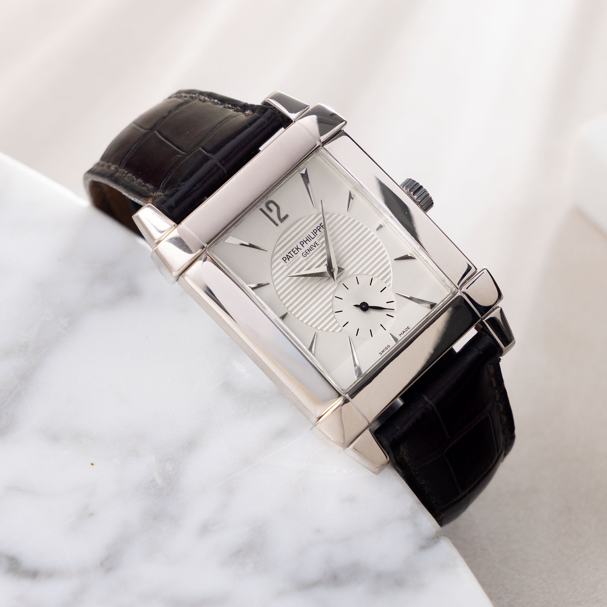 Patek Philippe Gondolo Silver dial in 18 k white gold ref 5111G