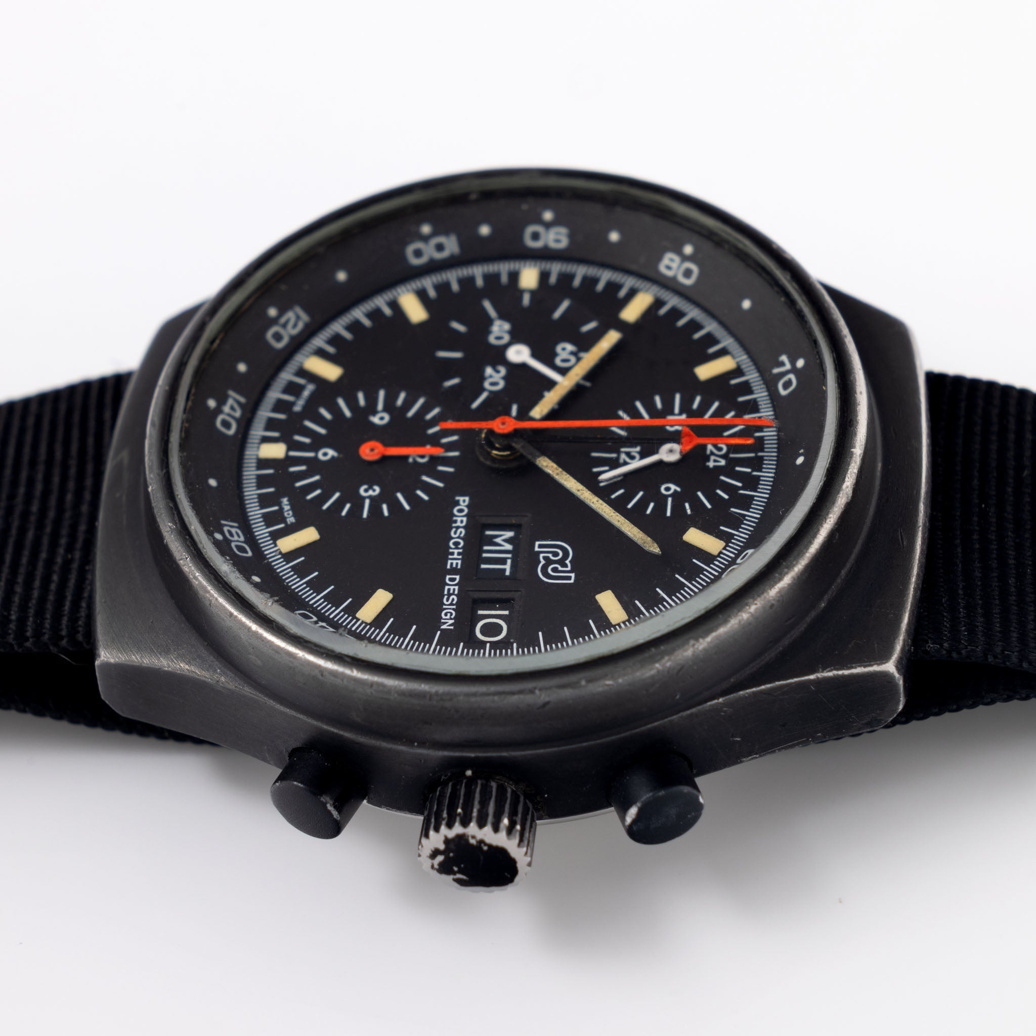 Orfina Porsche Design Chronograph 1 Lemania 5100 Ref 7176 PVD Coated