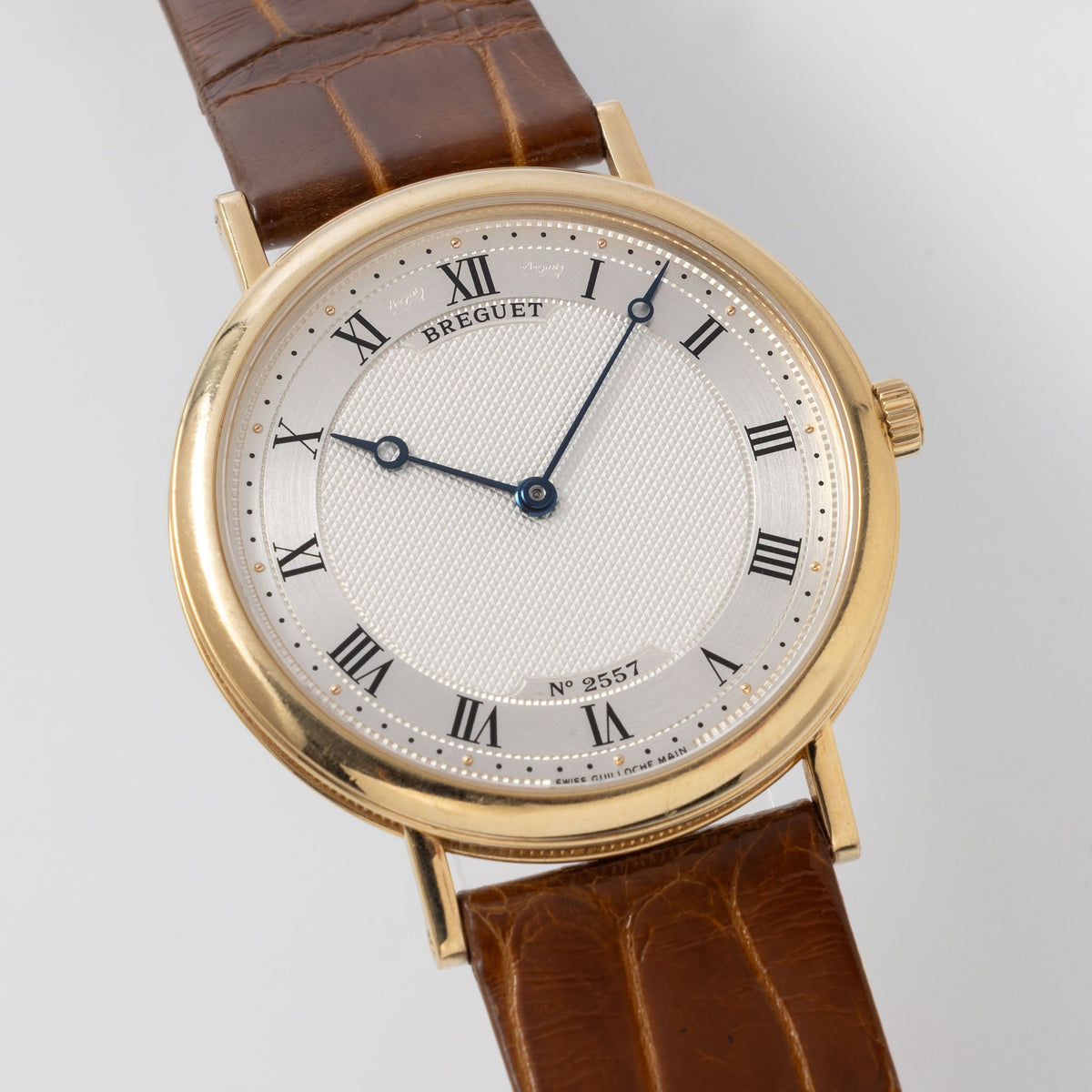 Breguet Ultra thin Classique Dress watch Guilloche dial ref 5130 in 18 k yellow gold
