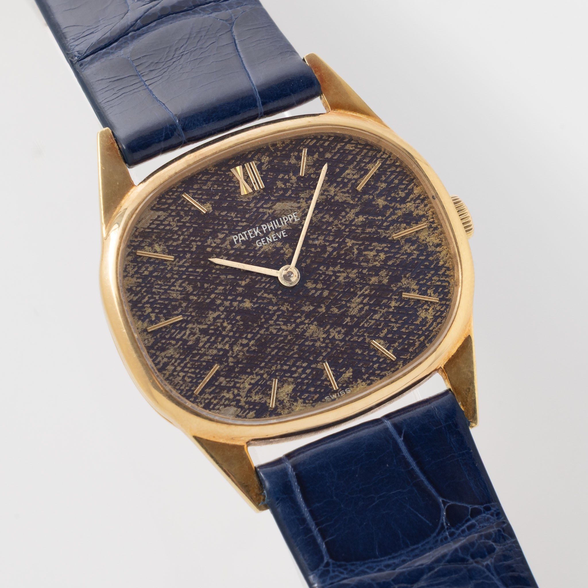 Patek Philippe Golden Ellipse Blue Jeans Dial Ref. 3534-2 in 18k Yellow Gold