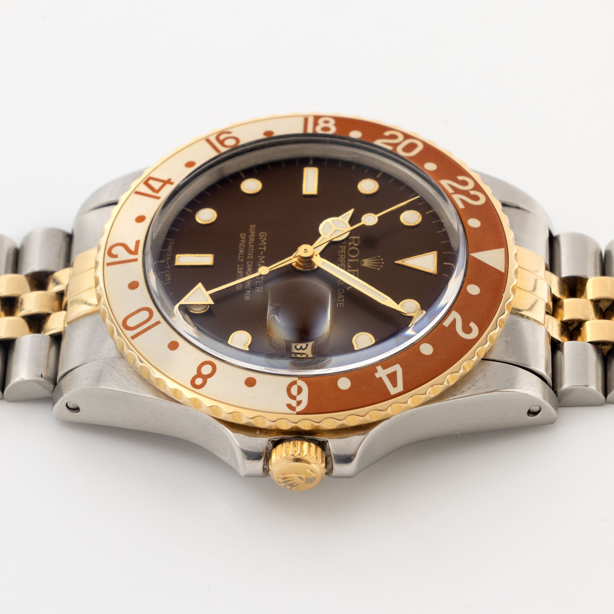 Rolex GMT-Master 16753 Root Beer Brown Soleil Dial with Original Box and Papers