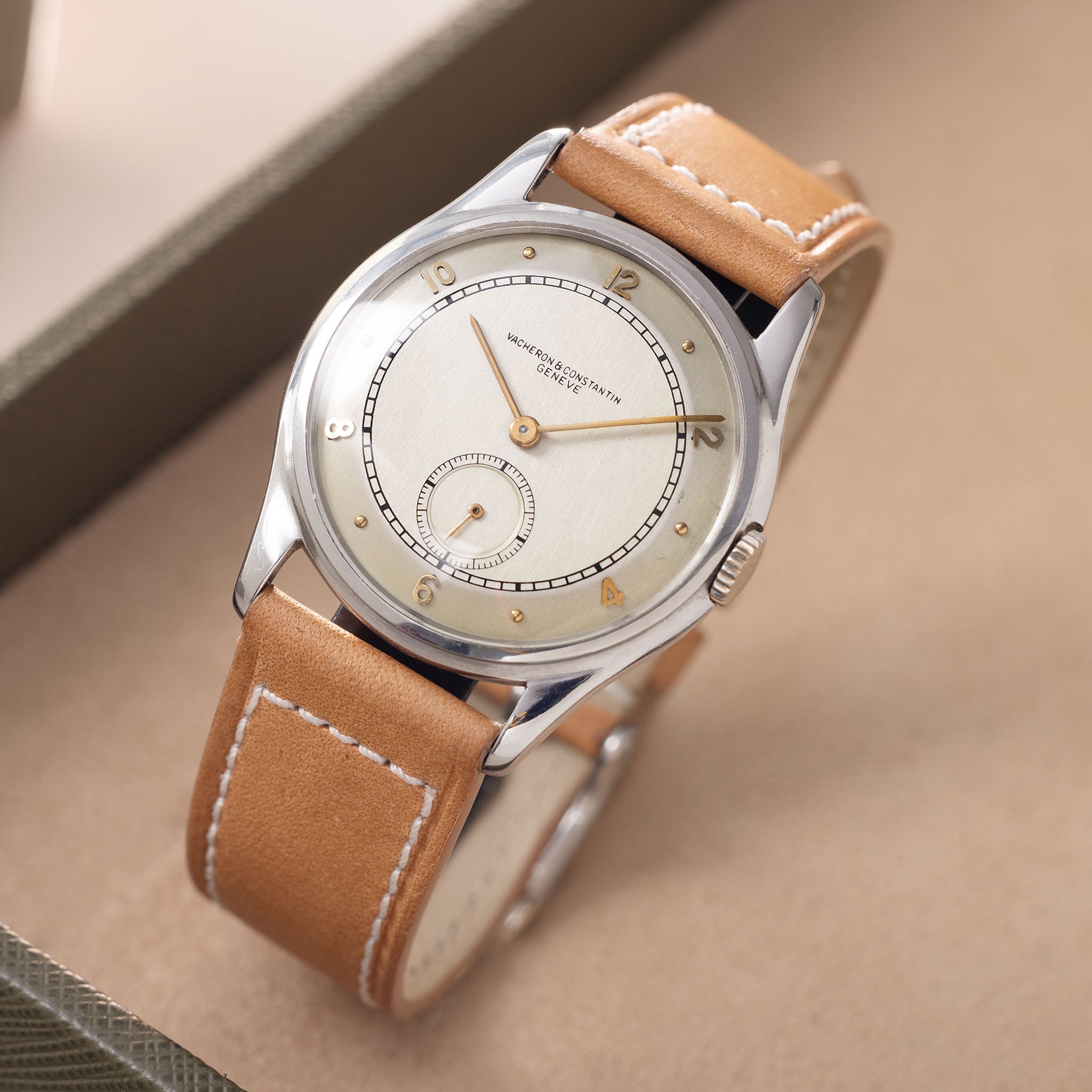 Vacheron Constantin Calatrava Style Dresswatch Two-Tone Dial in Screw Down Steel Case