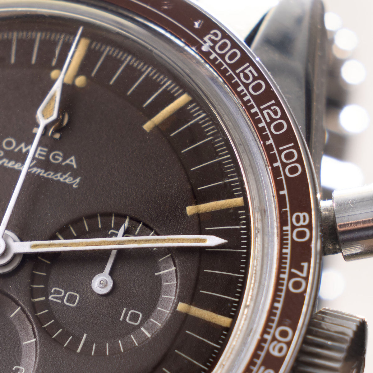 Omega Speedmaster 105.003 Ed White Tropical Brown Dial Pulsations Bezel with Extract of the Archives