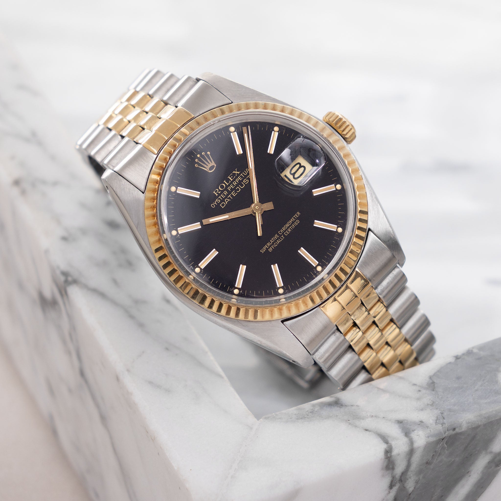 Rolex Datejust 16013 Black Dial with Papers