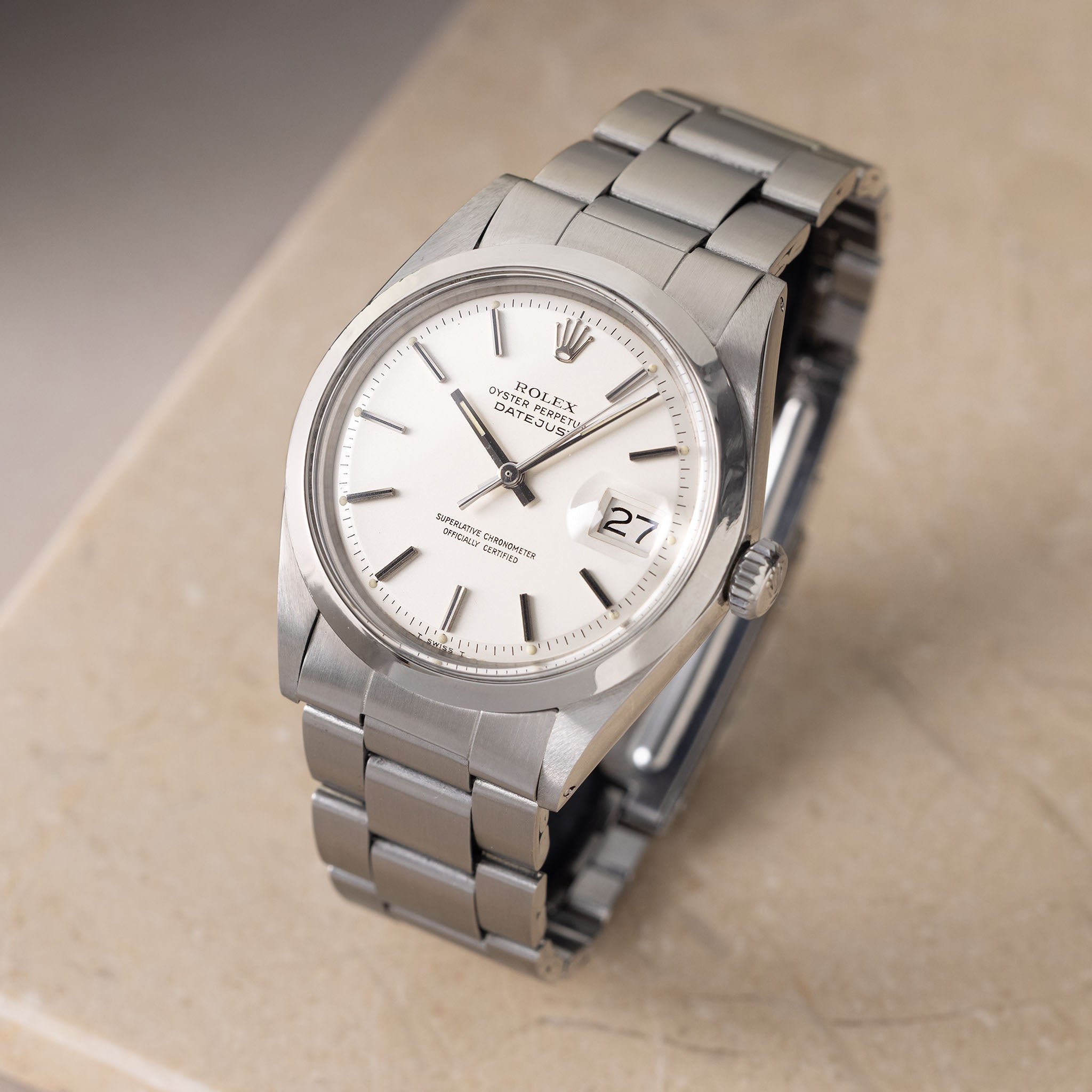 Rolex Datejust Matte silver dial ref 1600