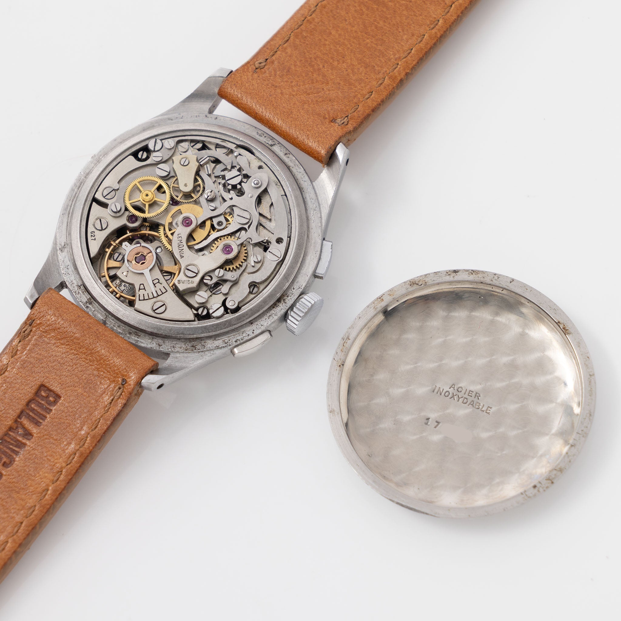 Lemania Chronograph Two-Tone Silver Dial cal. 320