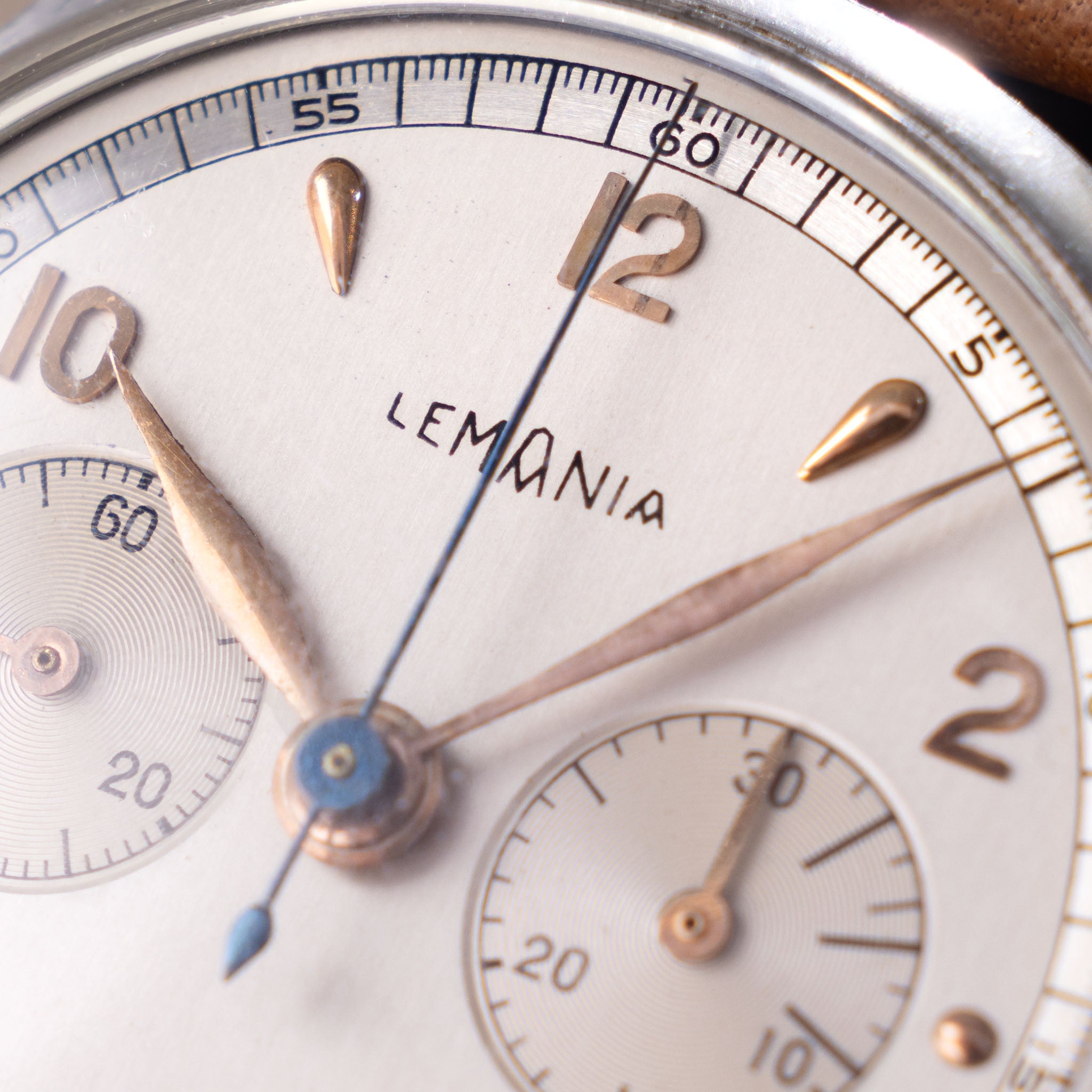 Lemania Chronograph Two-Tone Silver Dial cal. 320