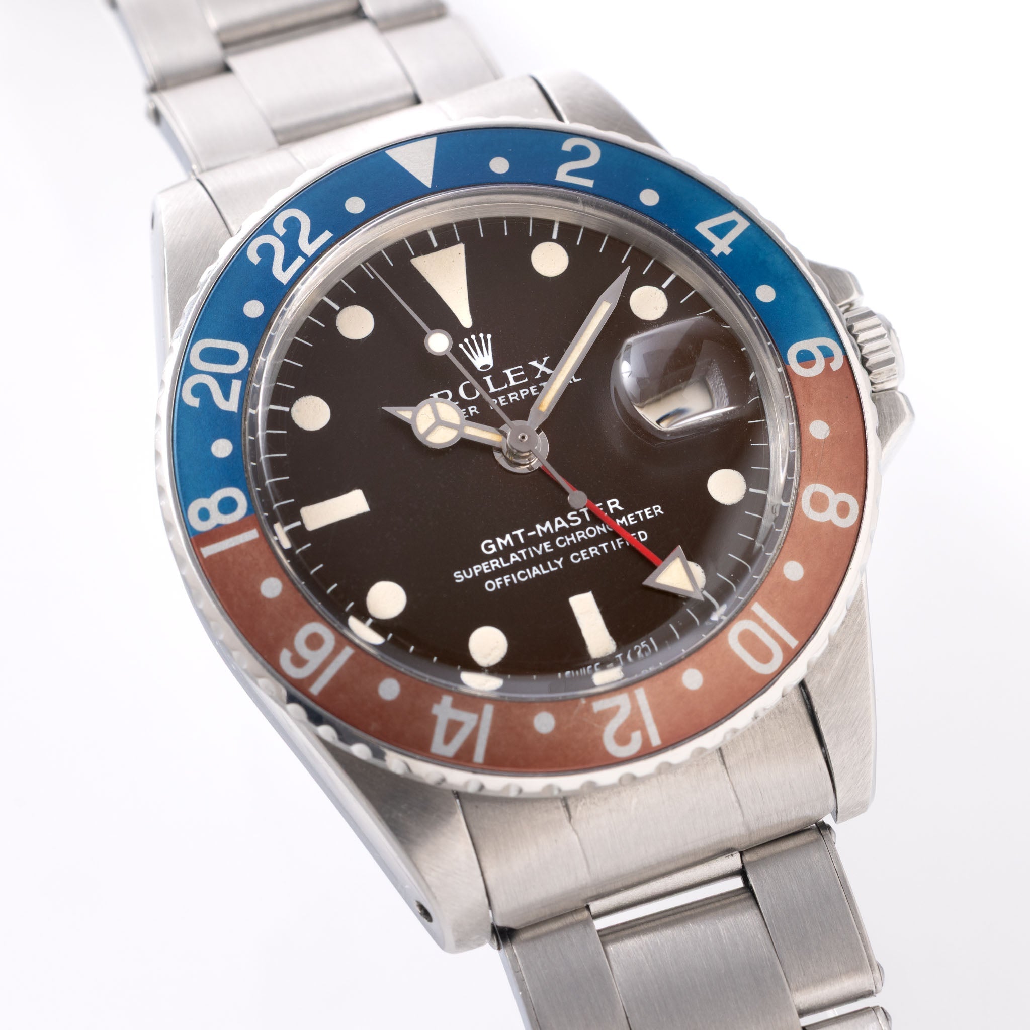 Rolex GMT-Master 1675 MK1 Long-E unique Tropical Dial