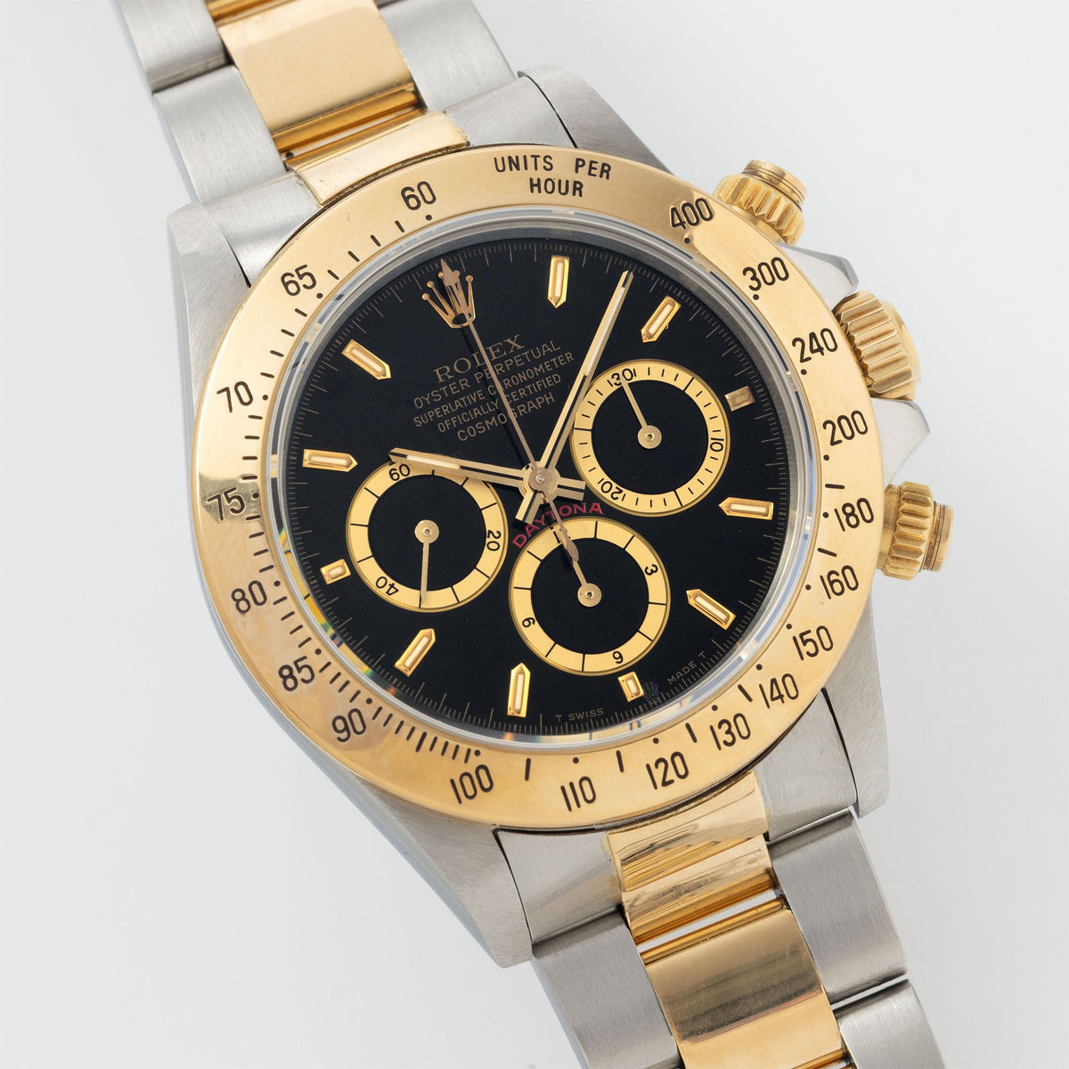 Rolex Cosmograph Daytona 16523 Black Inverted 6 Dial Executed in Steel and 18k Yellow Gold