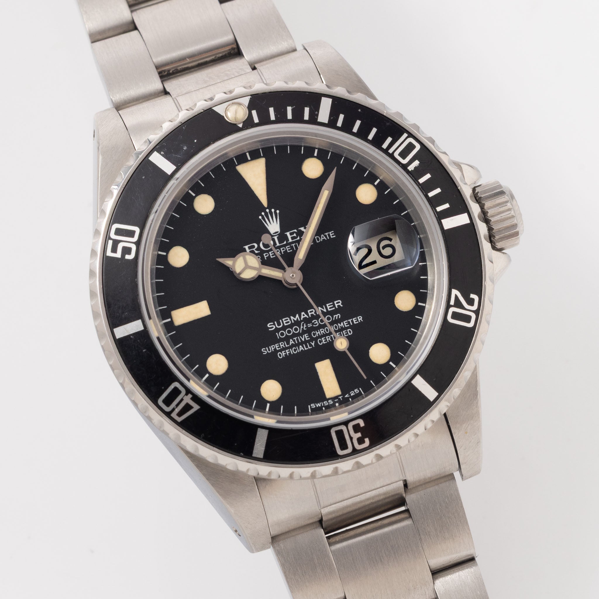 Rolex Submariner 16800 Matte Dial with Creamy Patina