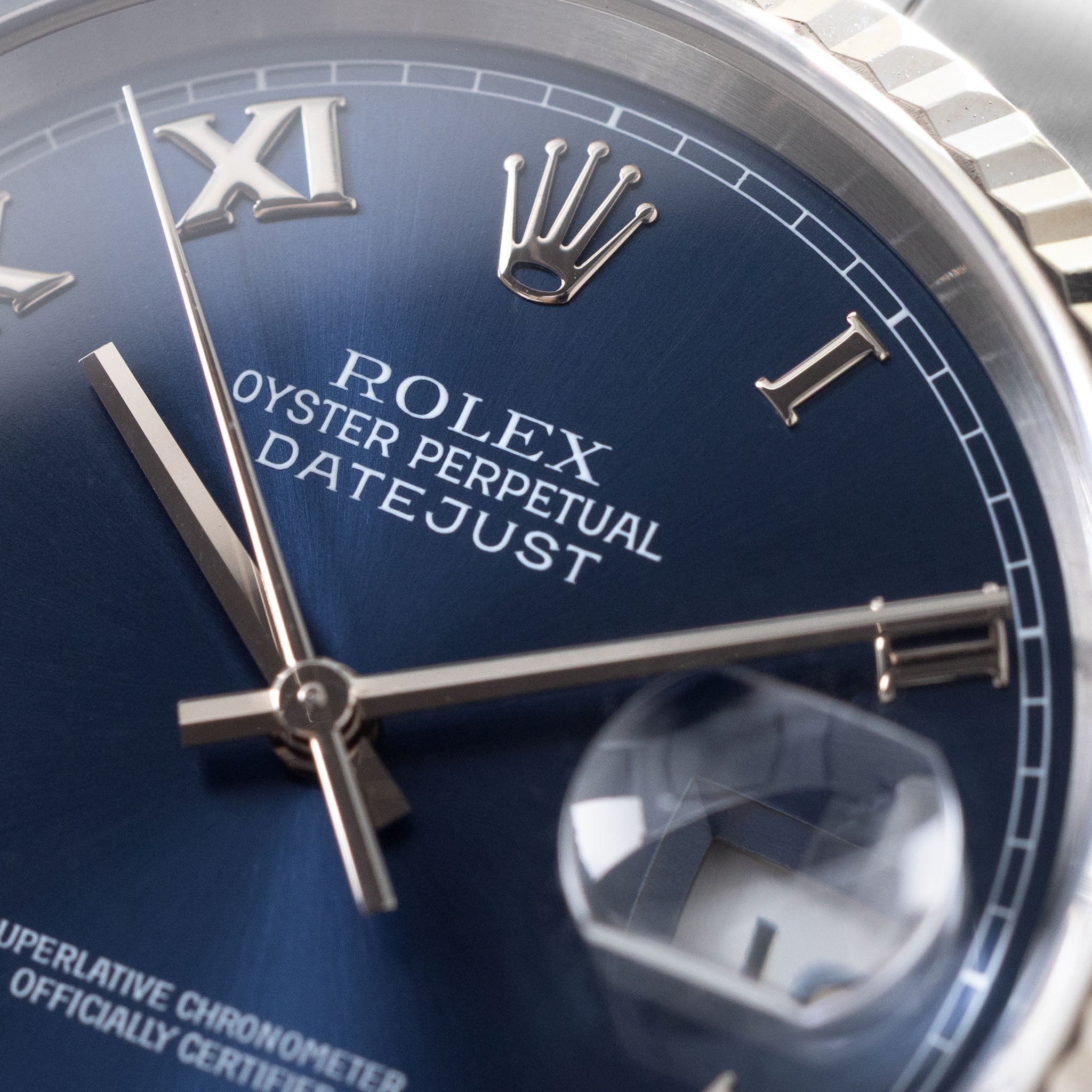 Rolex Datejust 16234 No-Lume Blue Roman Dial with Original Guarantee Paper