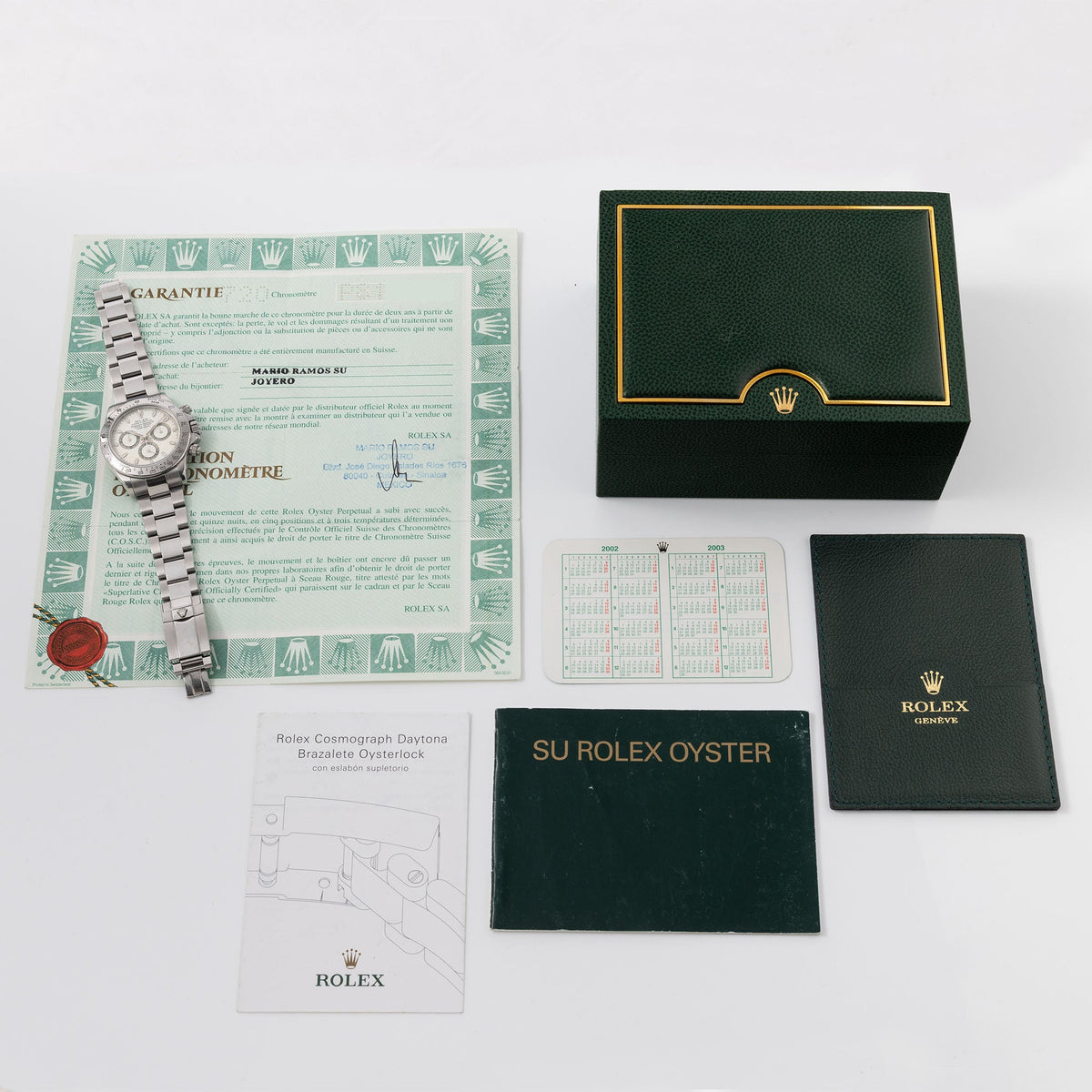Rolex Cosmograph Daytona 116520 Panna dial Box and Paper Set