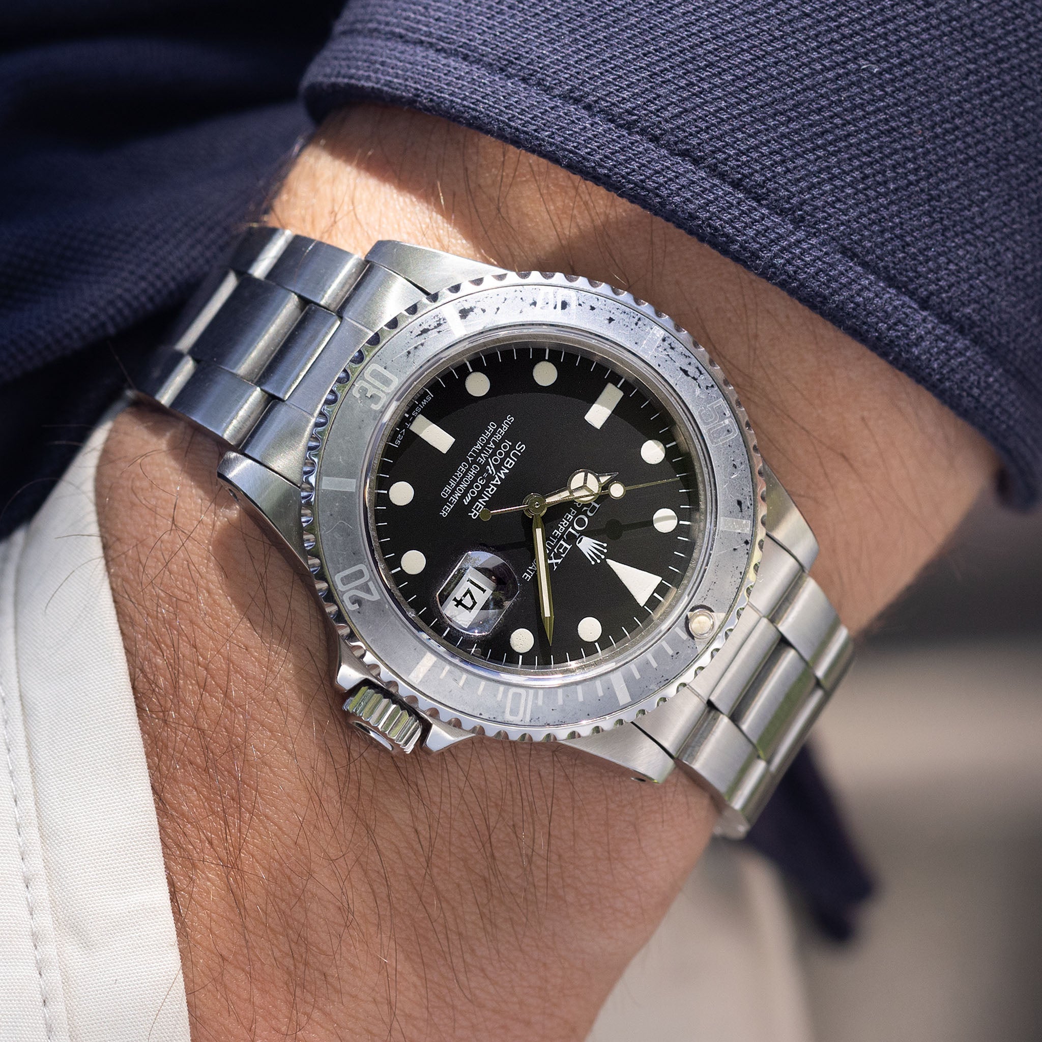 Rolex Submariner 16800 Matte Dial Ghost Bezel with Original Box and Papers