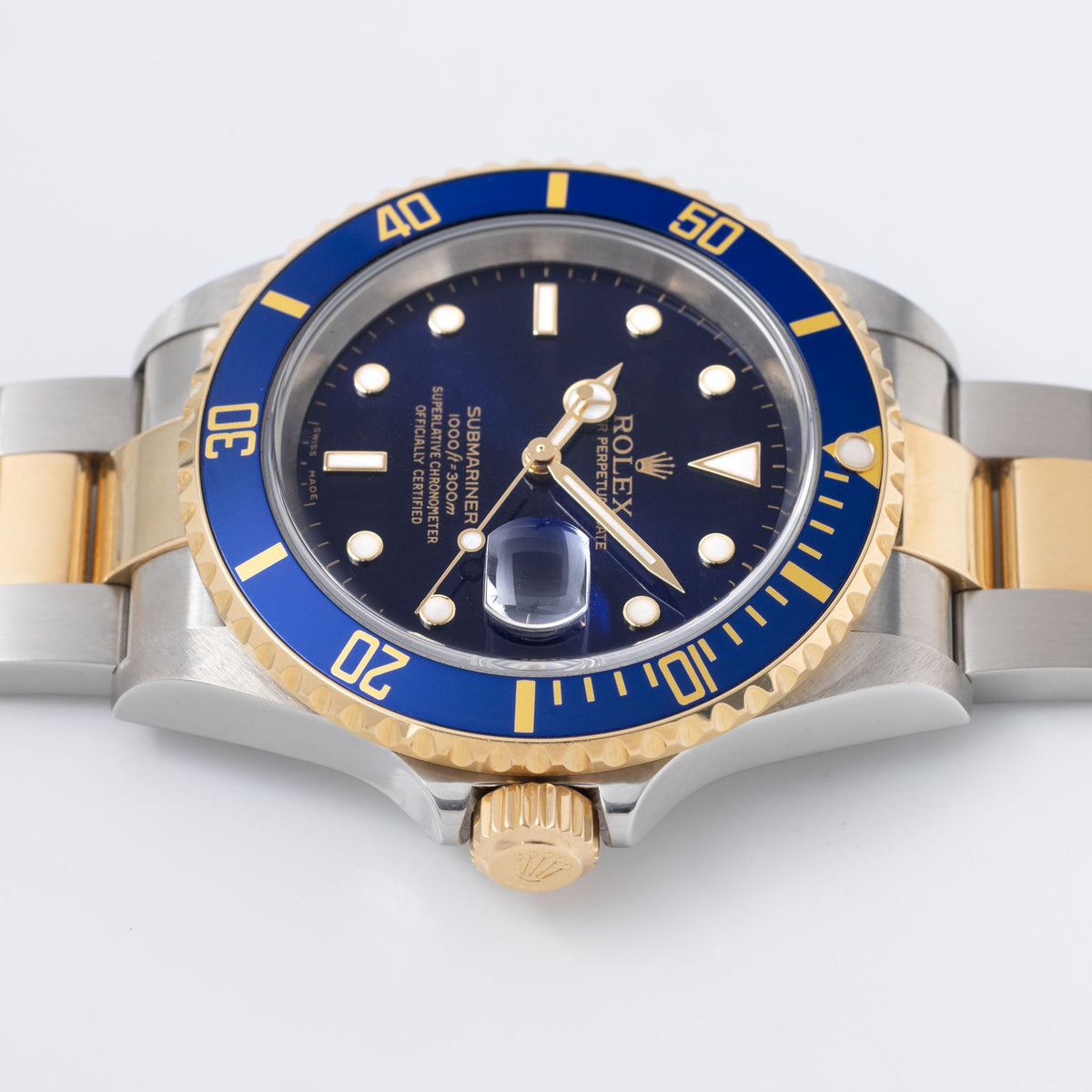 Rolex Submariner 16613 Blue Dial in Steel and Gold
