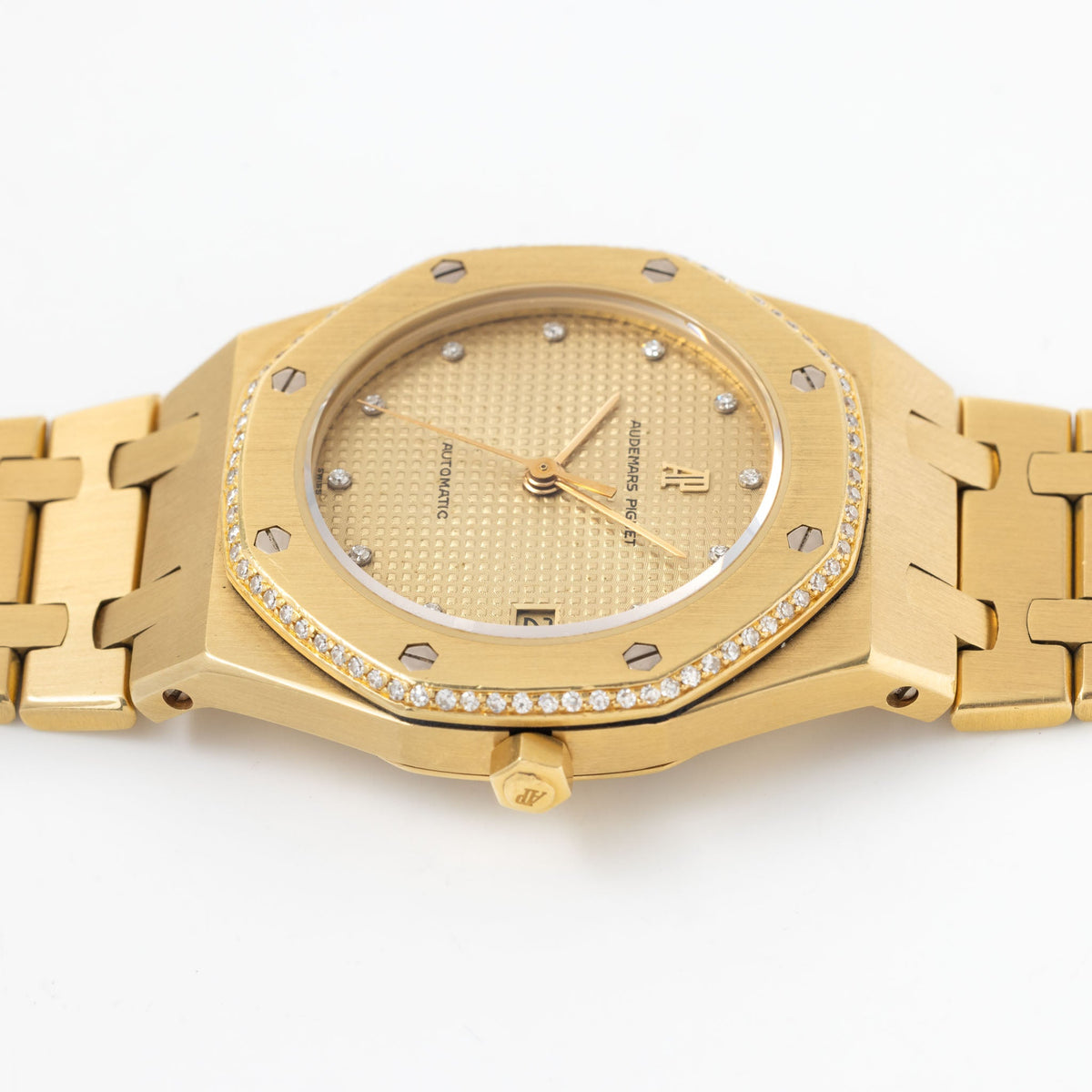 Audemars Piguet Royal Oak ref. 4153/477BA Brilliant Cut Diamond Bezel and Dial with Box and Certificate of Origin