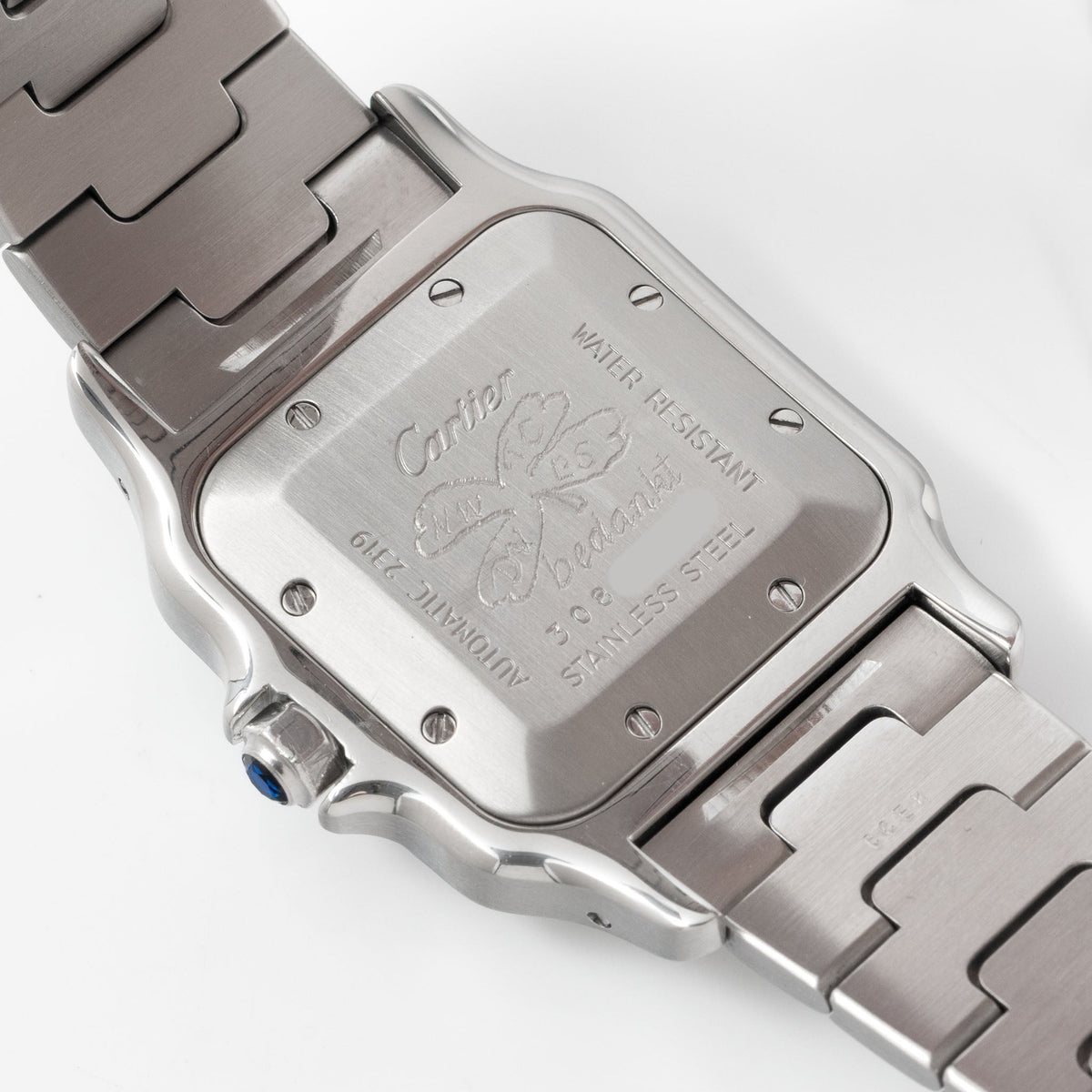 Cartier Santos Galbée 2319 Automatic Silver Guilloché Dial