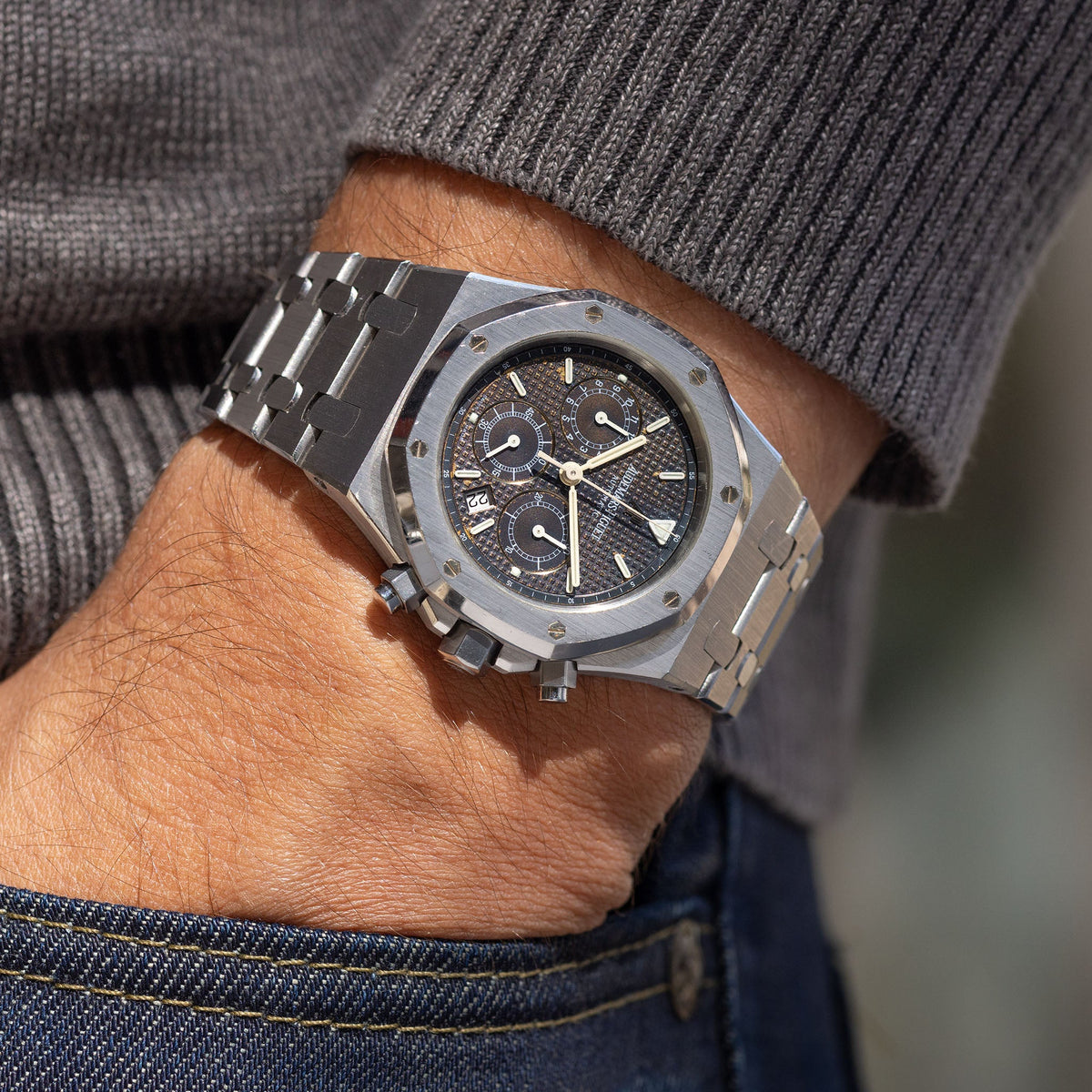 Audemars Piguet Royal Oak Chronograph 25860ST - Tropical Petite Tapisserie Dial