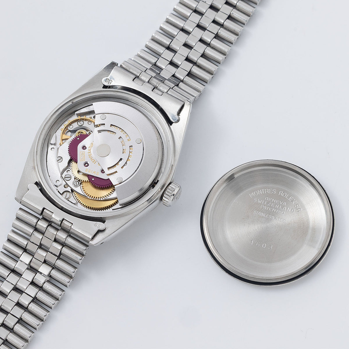 Rolex Datejust Ref. 1603 - Silver Soleil Dial, Box & Original Papers