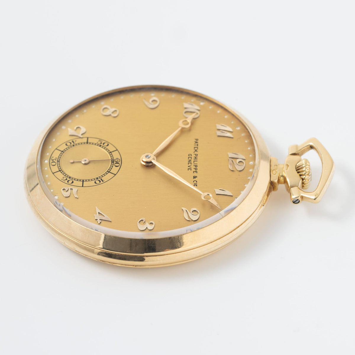 Patek Philippe Pocket Watch with Doré Breguet numerals Dial in 18k Yellow Gold