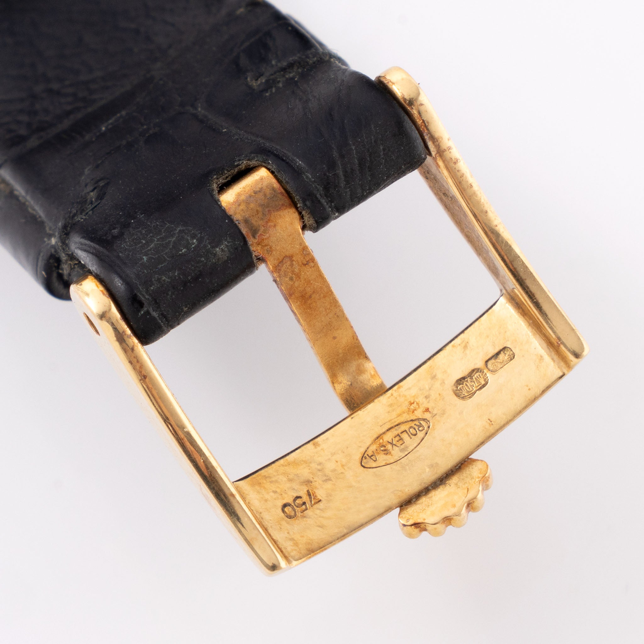 Rolex Cellini white Jubilee Dial Original Box and Papers Ref 5112 in 18 k yellow gold