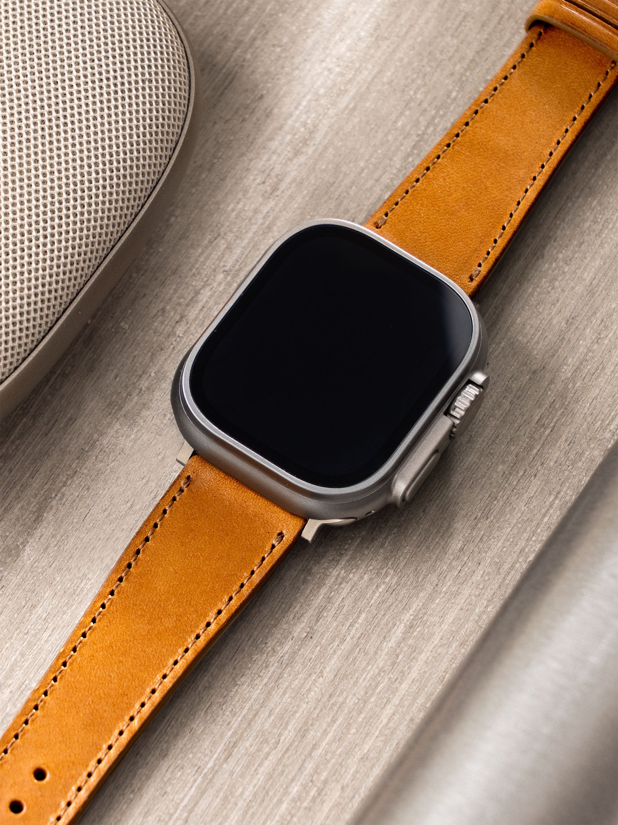 Strap for Apple Watch Ultra - Gilt Brown Leather