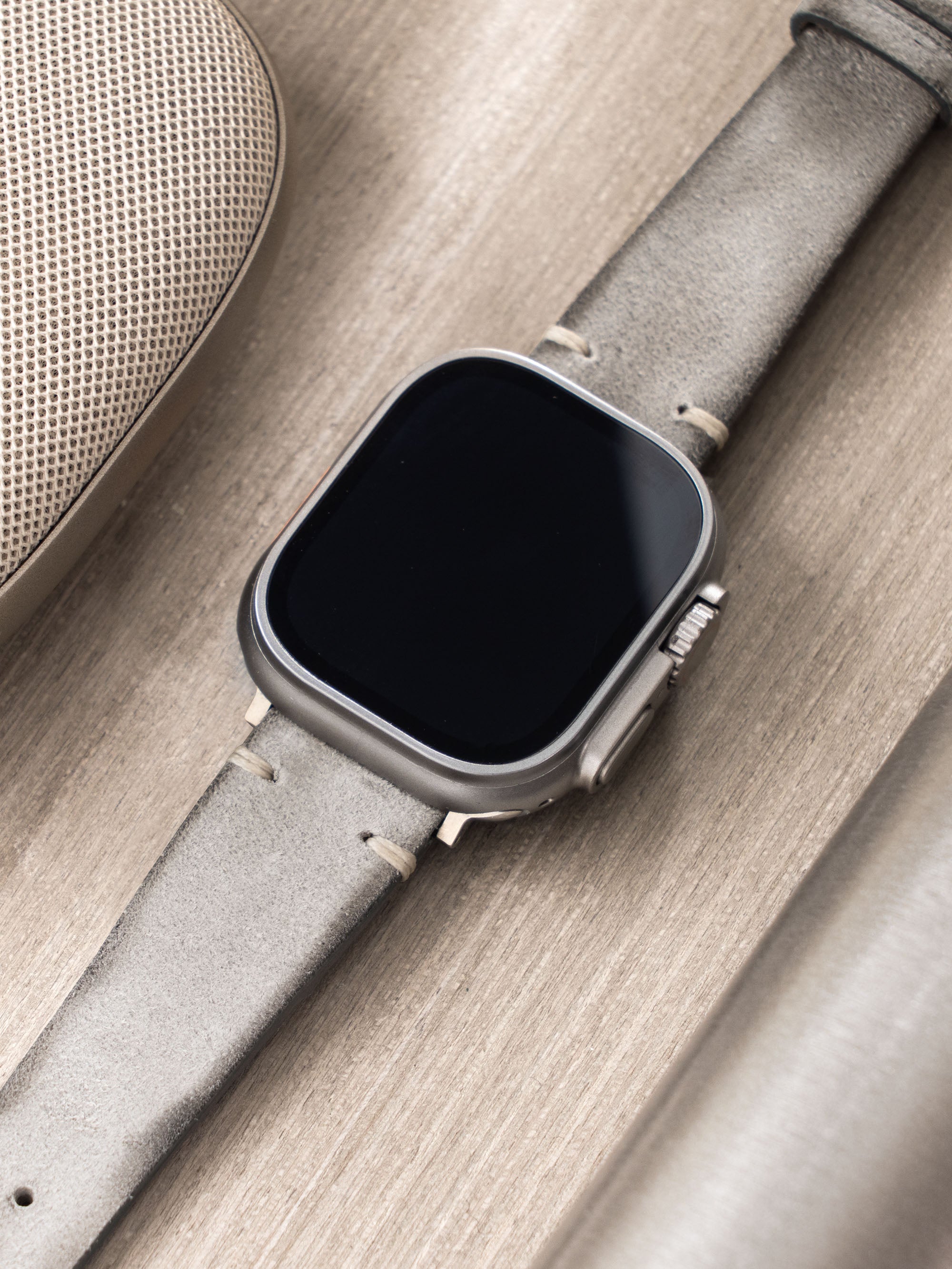 Strap for Apple Watch Ultra - Rugged Grey Leather