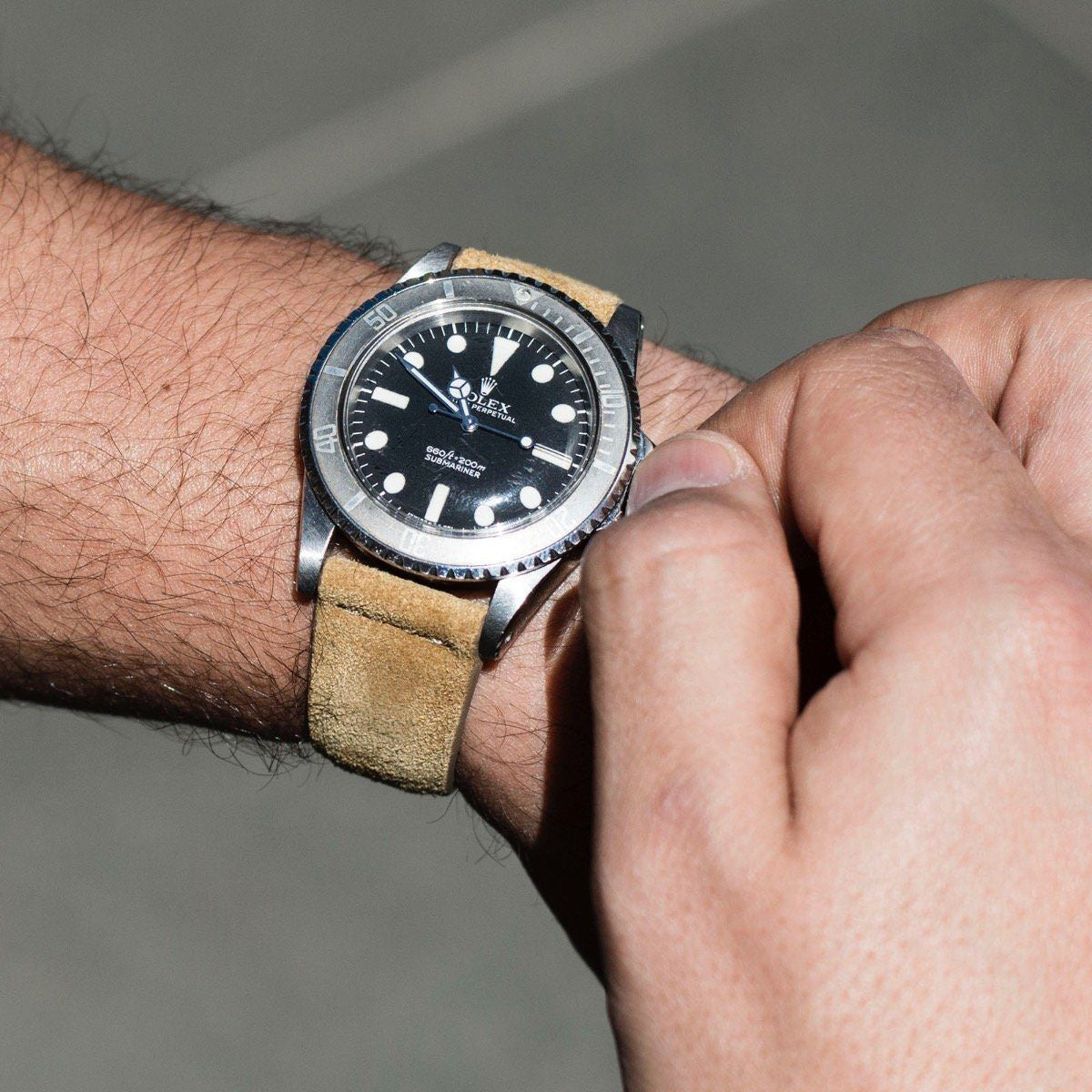 Camel Brown Silky Suede Watch Strap