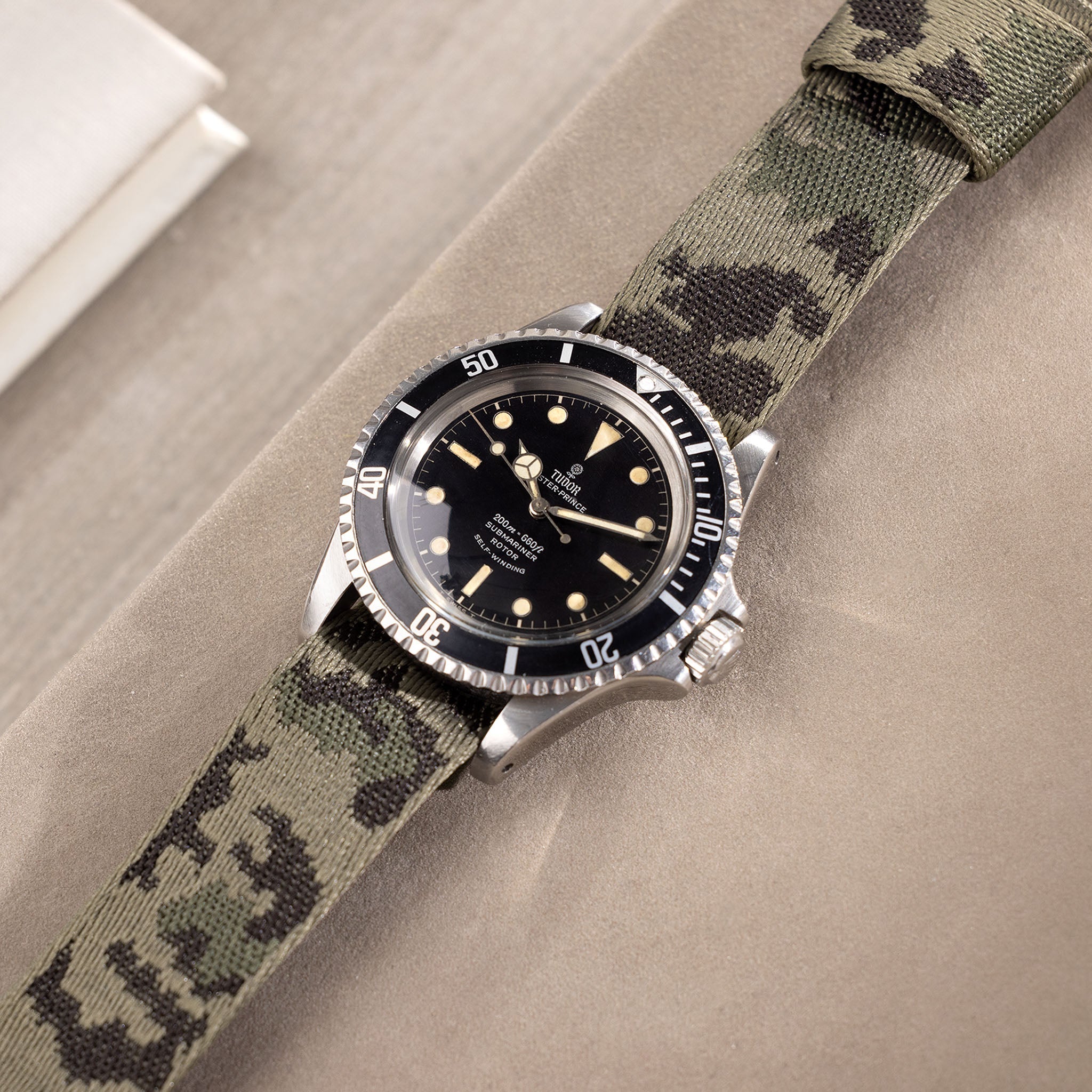 Camo Jacquard Nato Watch Strap For Tudor 7928 Submariner