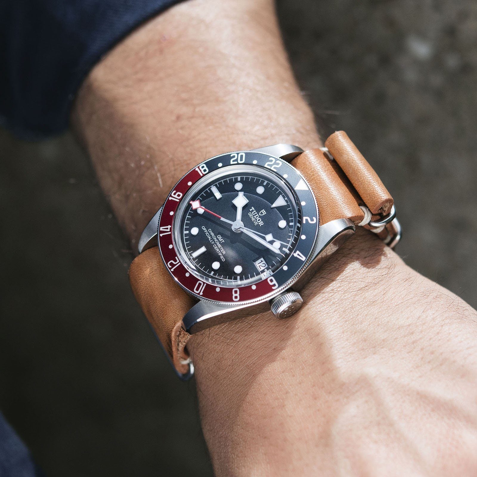 Caramel Brown Nato Leather Watch Strap