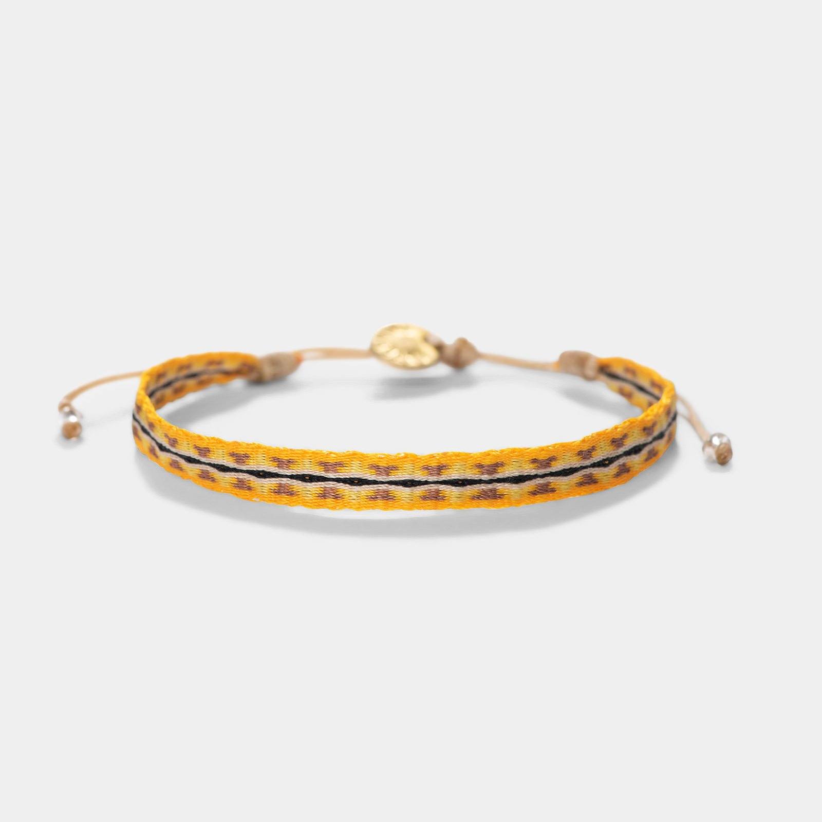 Guanabana Handmade Woven Bracelet Yellow Copper