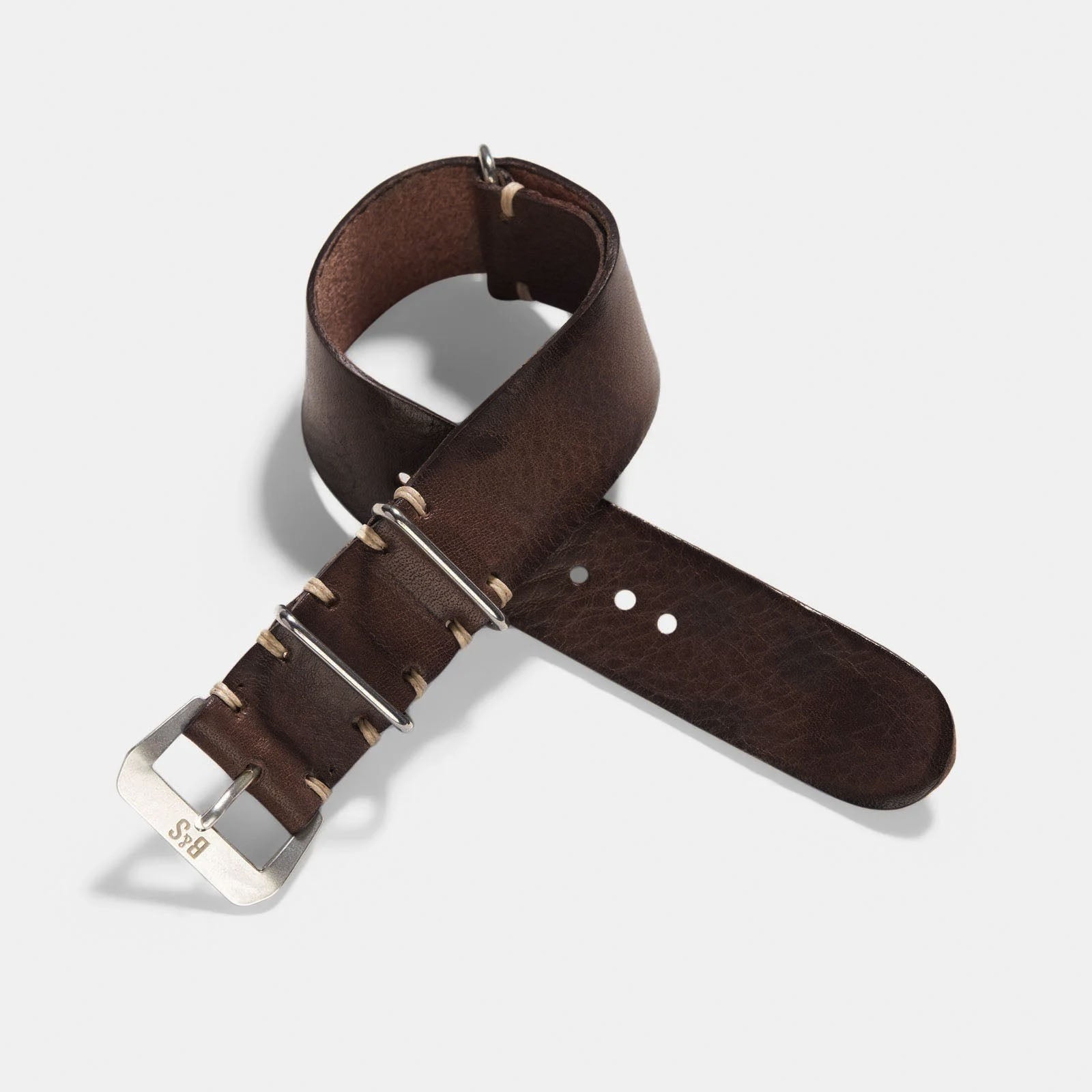 Lumberjack Brown Nato Leather Watch Strap