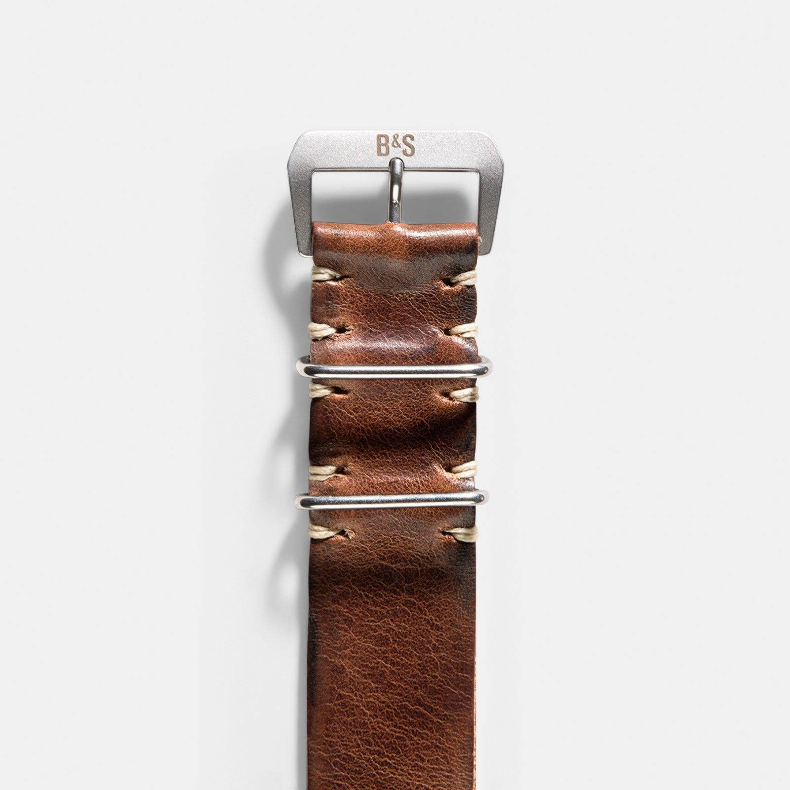 Siena Brown Nato Leather Watch Strap