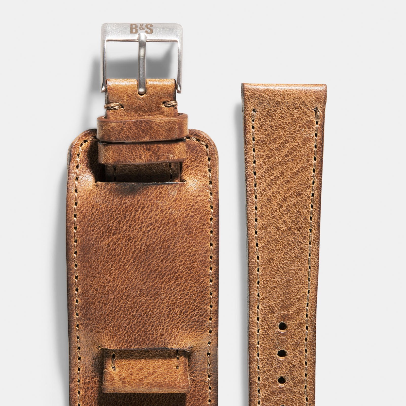 Strap for IWC Flieger Chronograph - Faccio Brown Bund Leather (20mm)