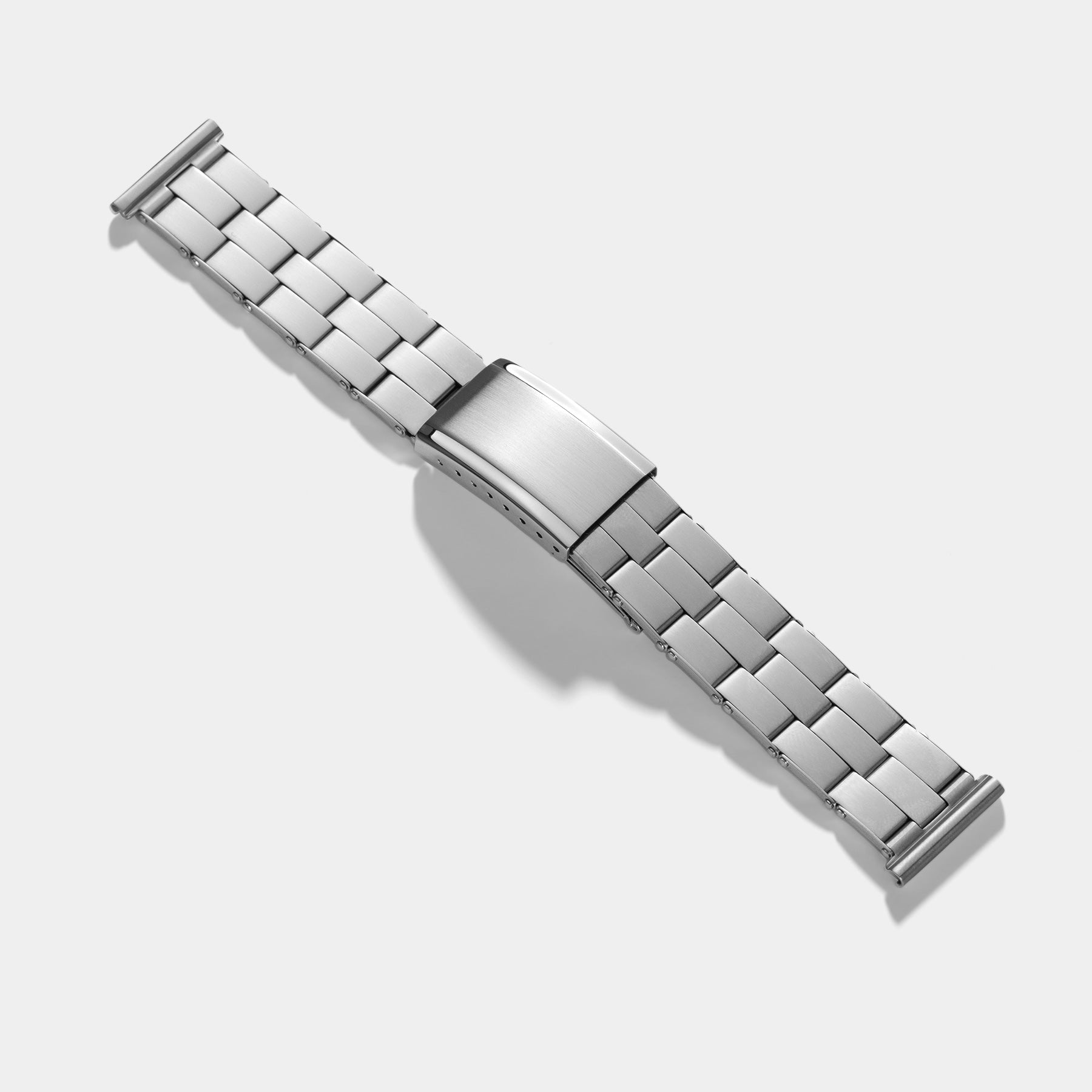 Oyster Style Straight End Link Steel Watch Bracelet