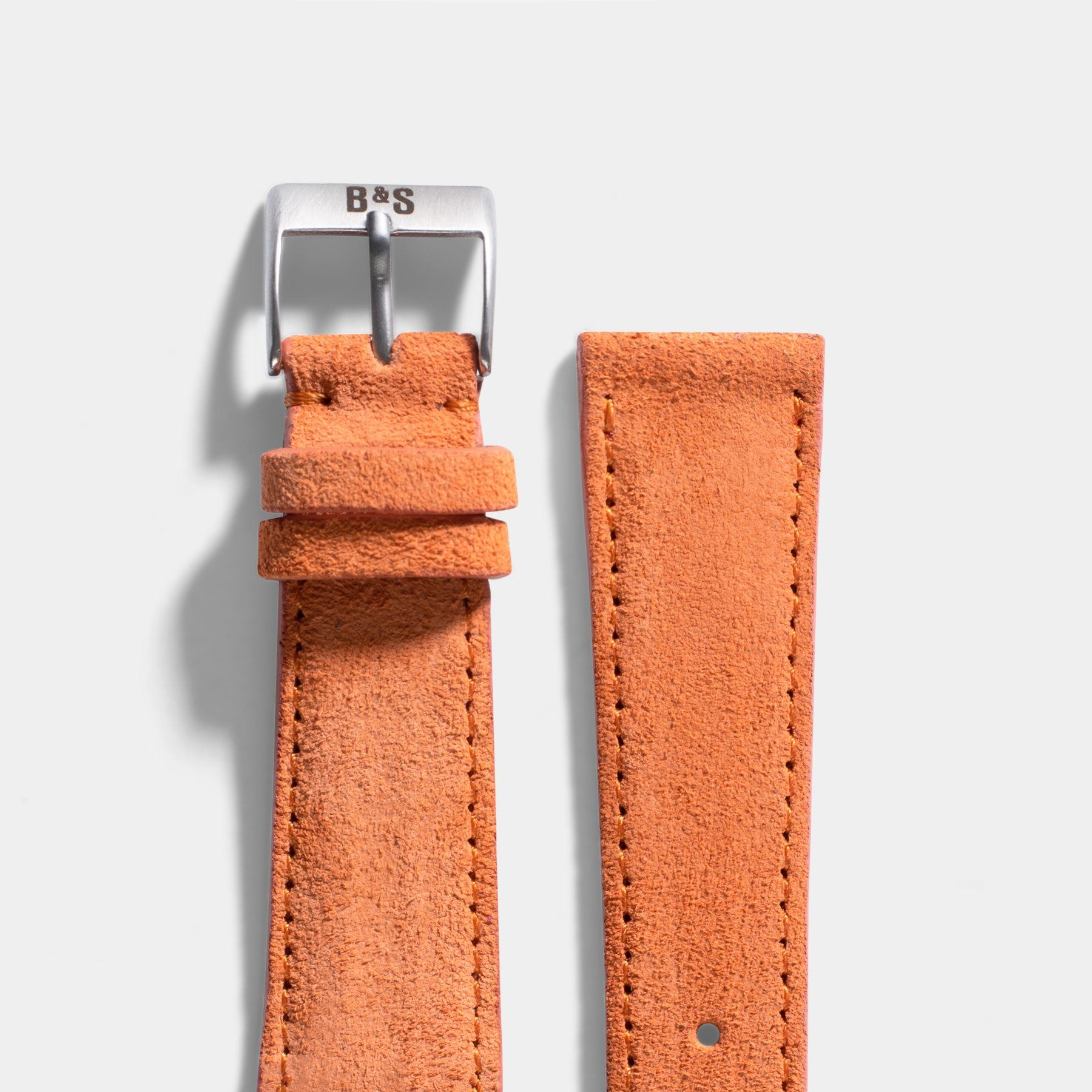 Peach Suede Leather Watch Strap