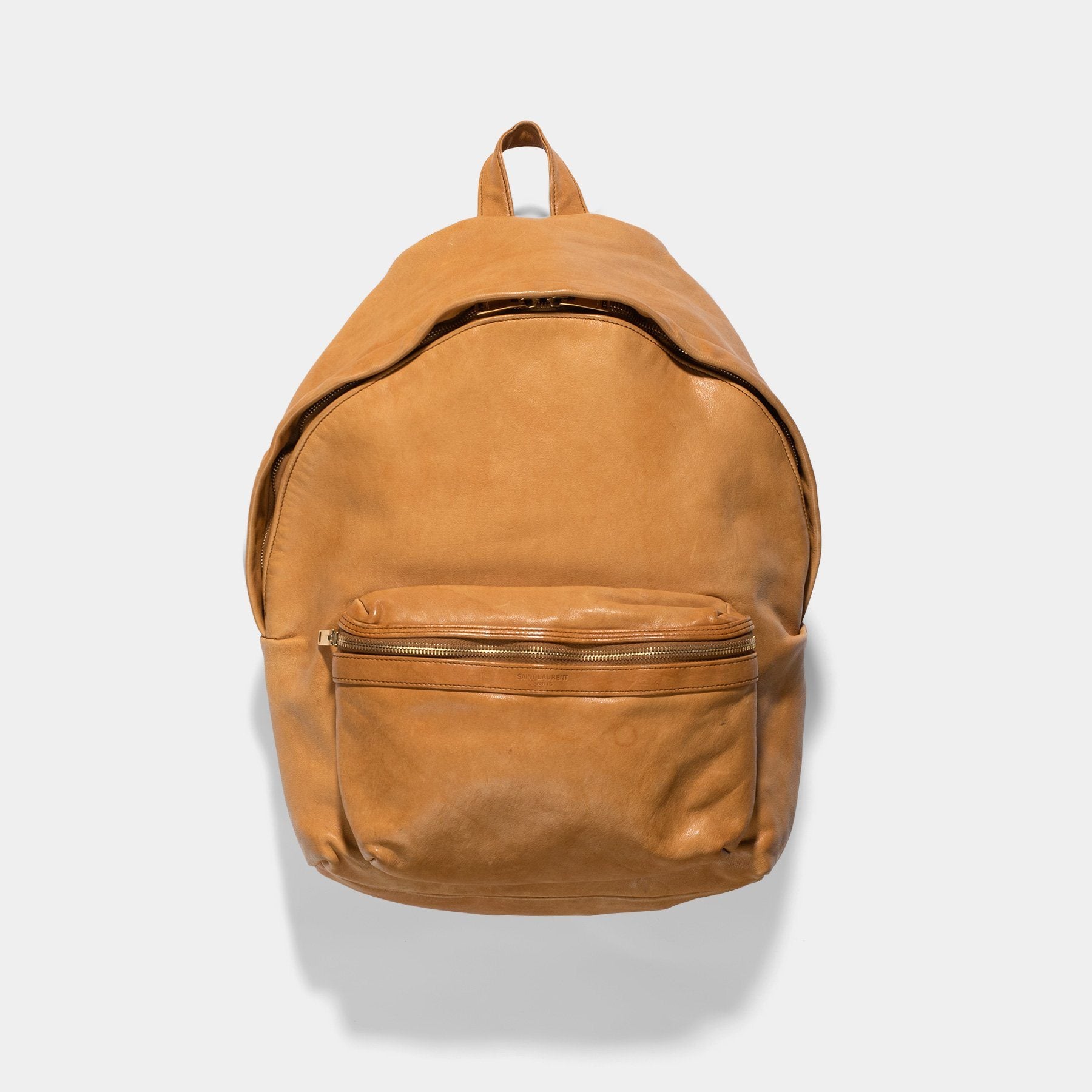 chestnut leather backpack zippers Saint Laurent Tuscany Leather Hunting Backpack