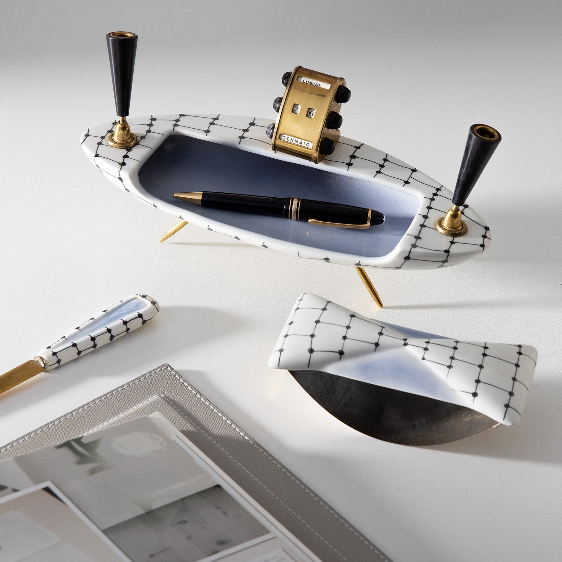 Mid Century Vintage Ceramic Desk Set