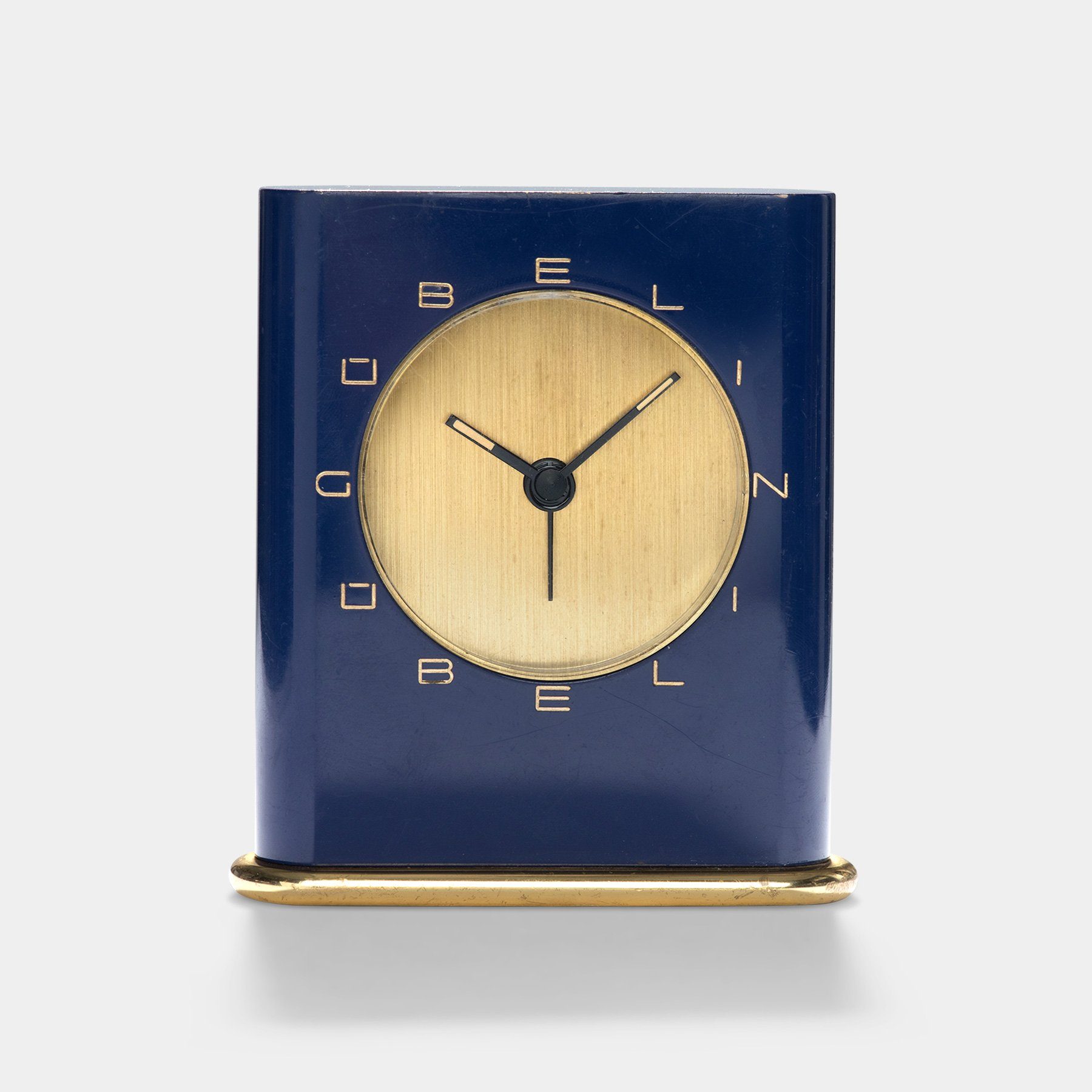 Gübelin Blue Enamel Desk Clock