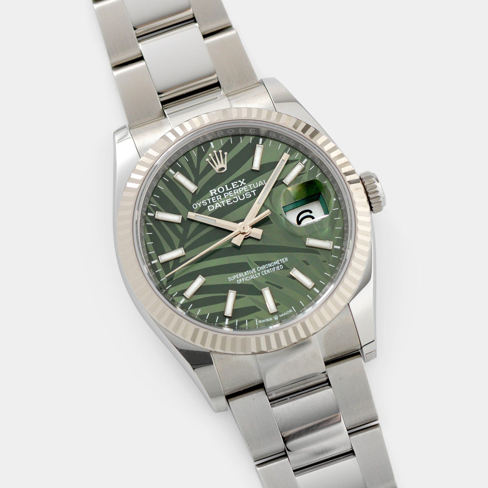 Rolex Datejust 126234 Palm Motif Dial 2021 - Main Image