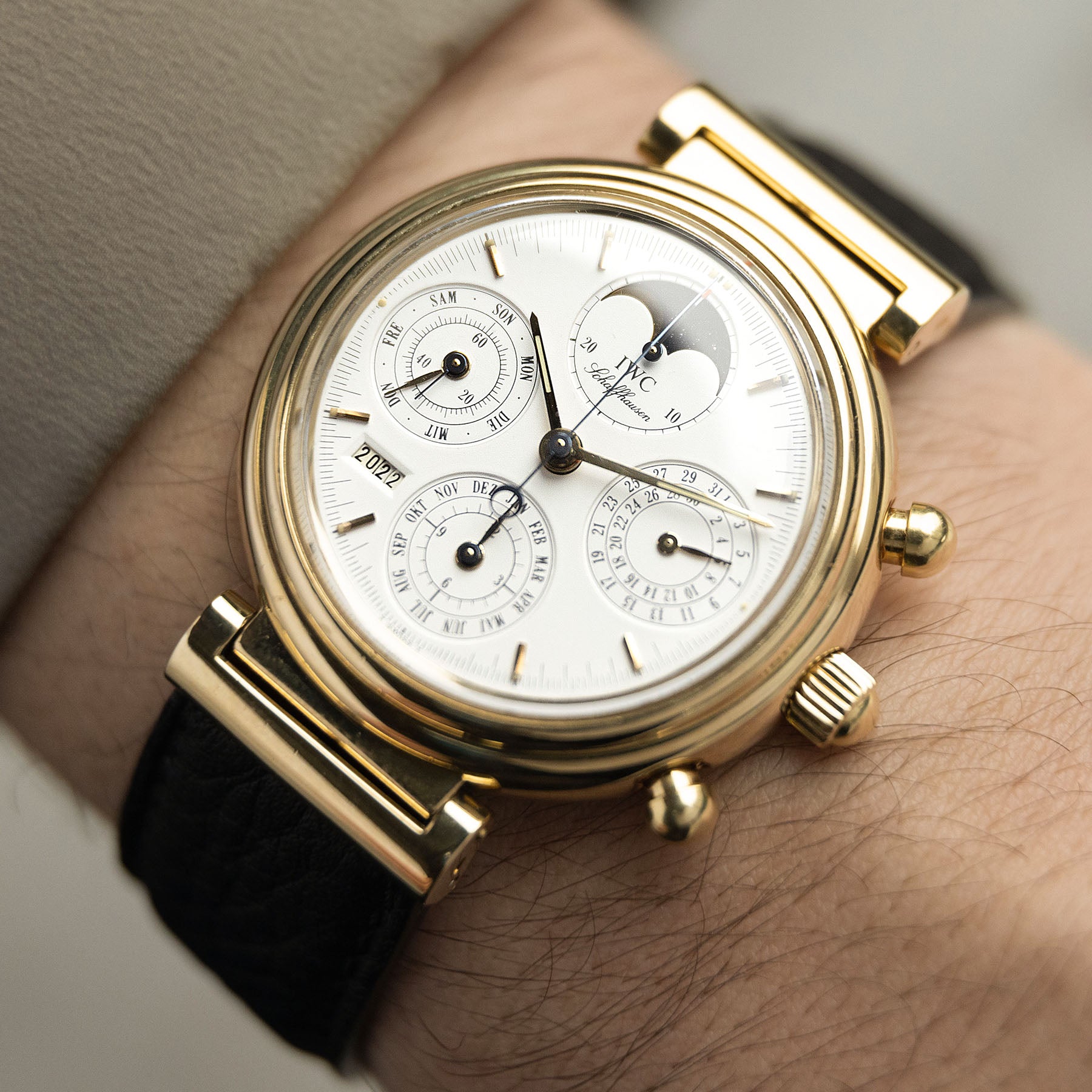 IWC Da Vinci Perpetual Calendar Chrono Yellow Gold Reference 3750