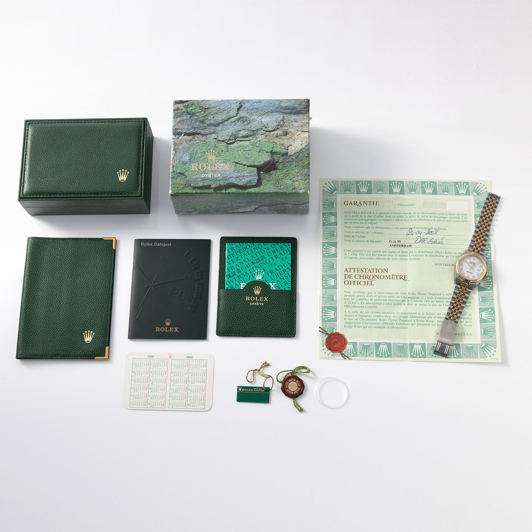 Rolex Datejust 16233 Porcelain Dial Box and Papers