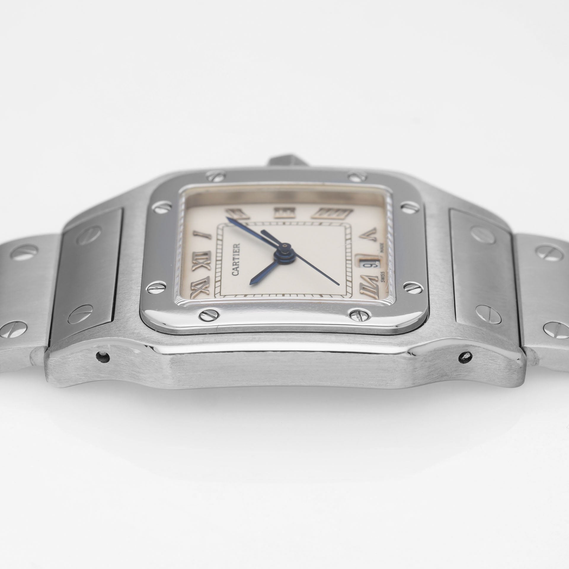 Cartier Santos 16400 Steel Case with Cream Matte Dial