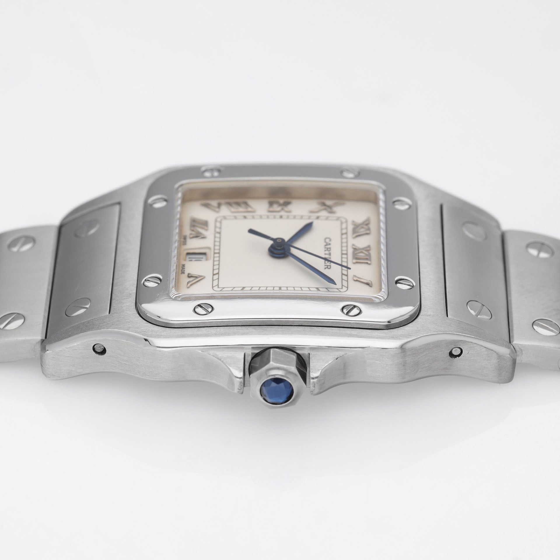 Cartier Santos 16400 Steel Case with Cream Matte Dial