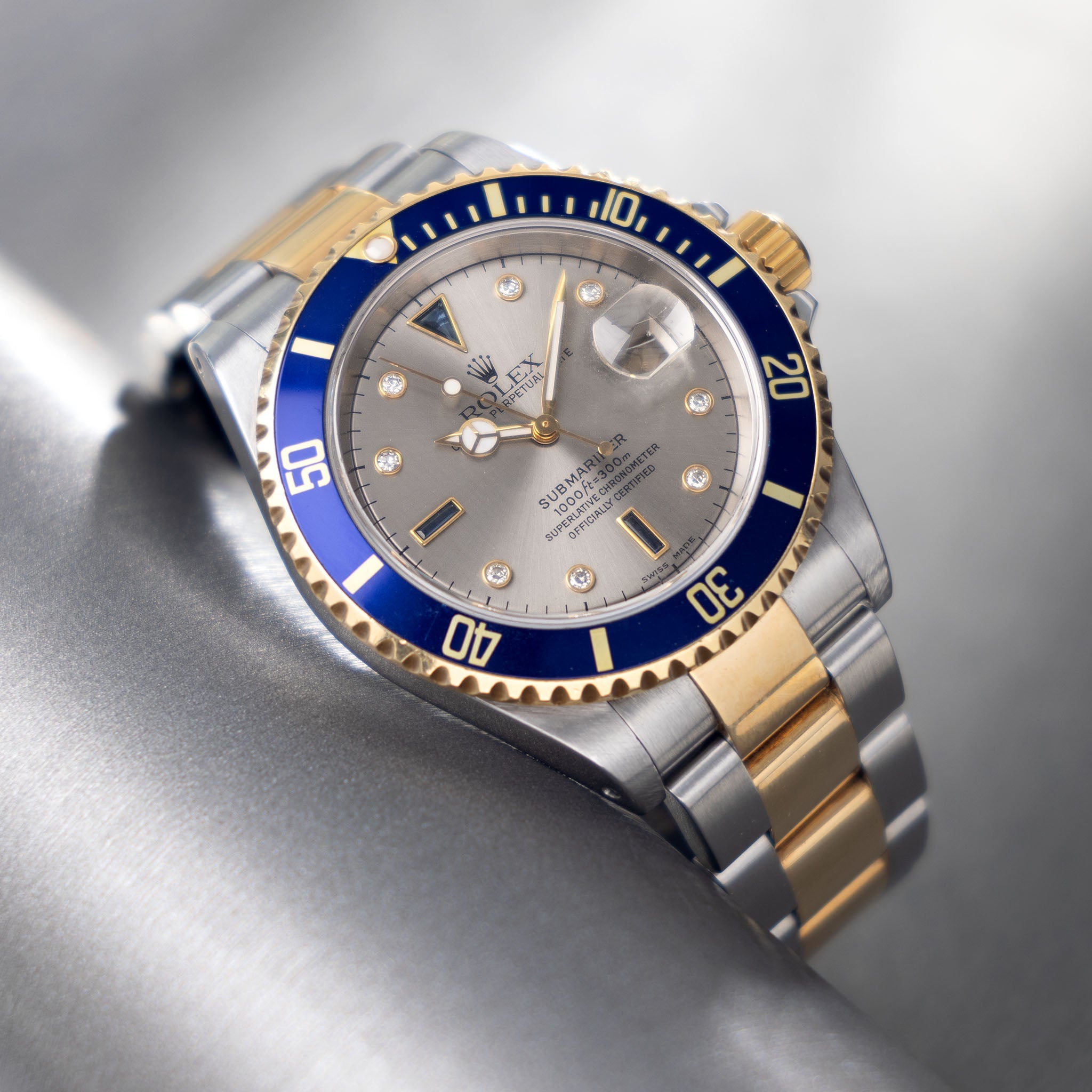 Rolex Submariner Date Serti Dial Two Tone 16613