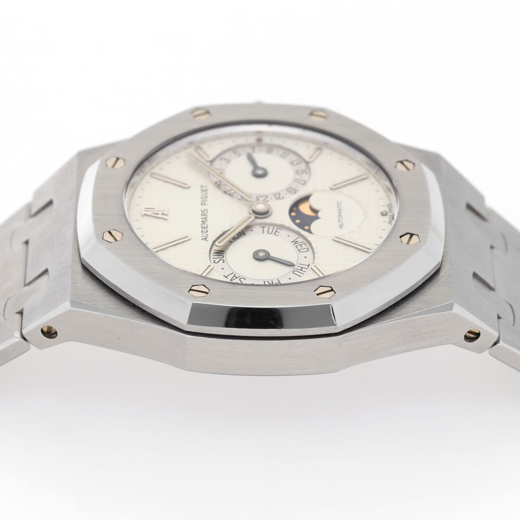 Audemars Piguet Royal Oak Day Date Moonphase ref 25594ST Cream dial