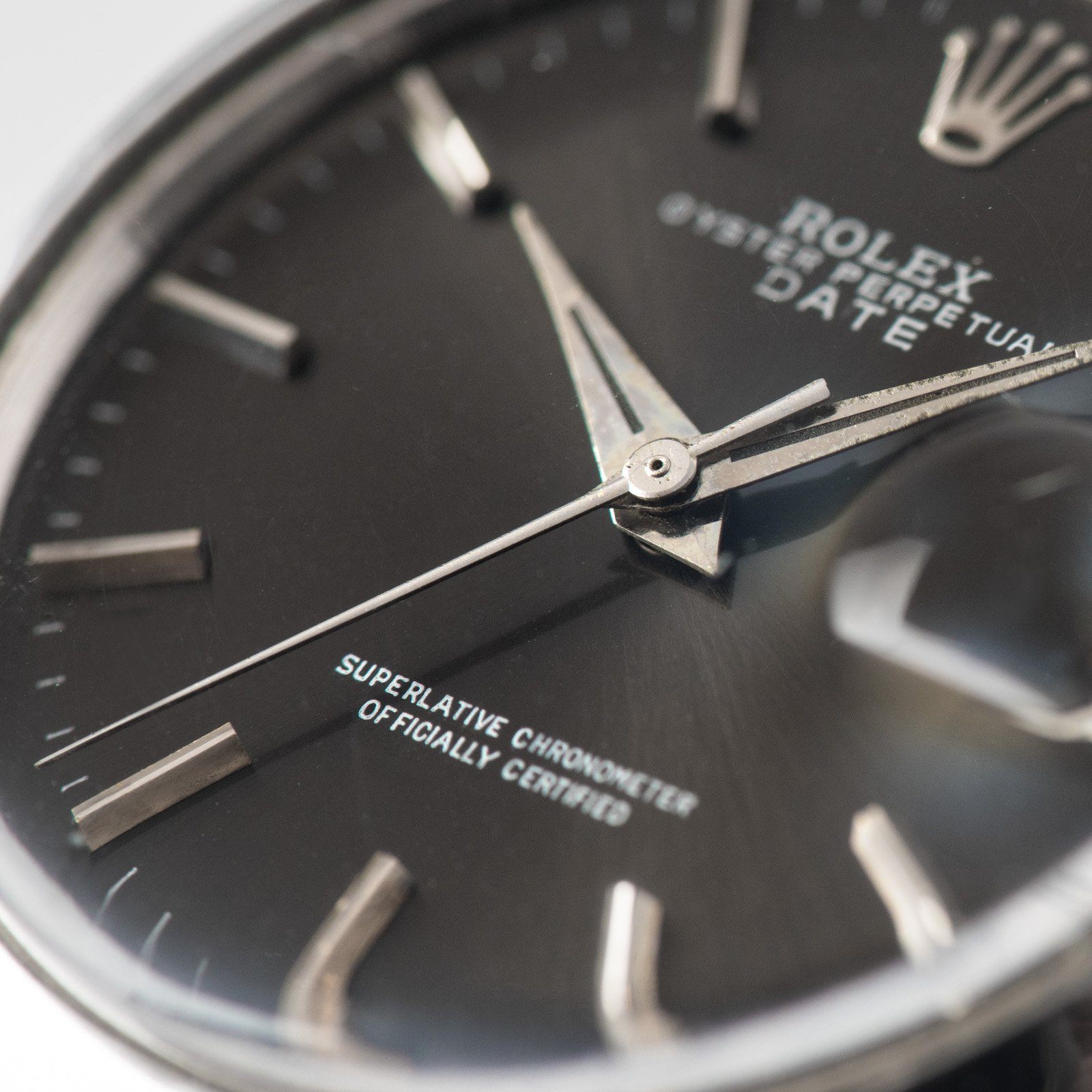 Rolex Date Reference 1500 Grey Soleil Dial
