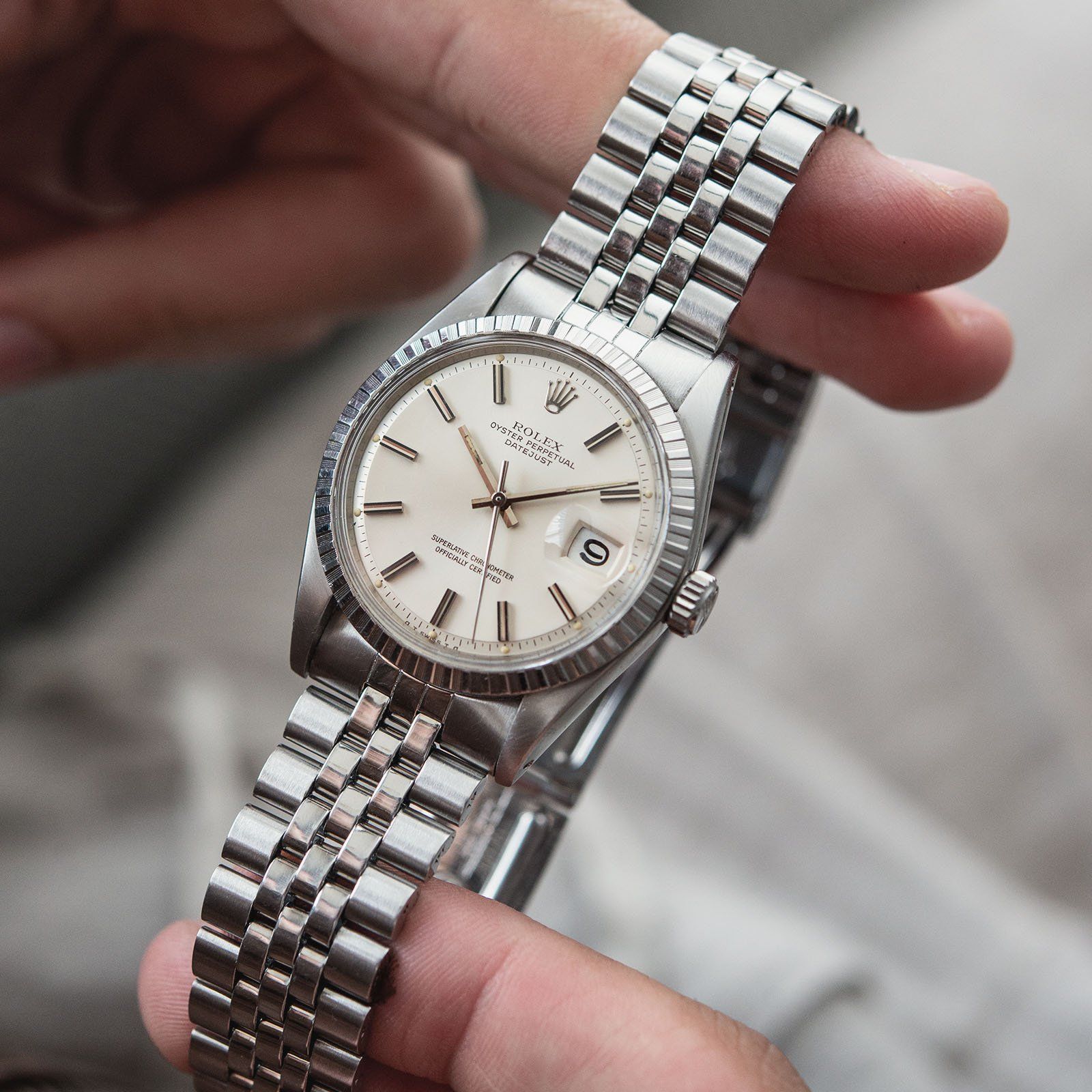 Rolex Datejust Matte Silver Sigma Dial 1603