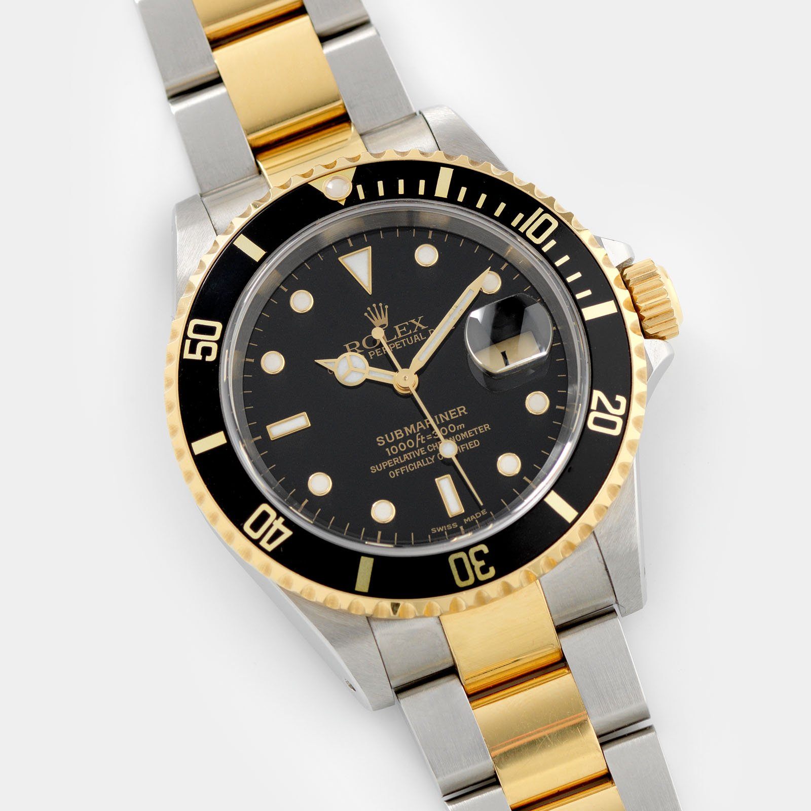 Rolex submariner black on sale face two tone