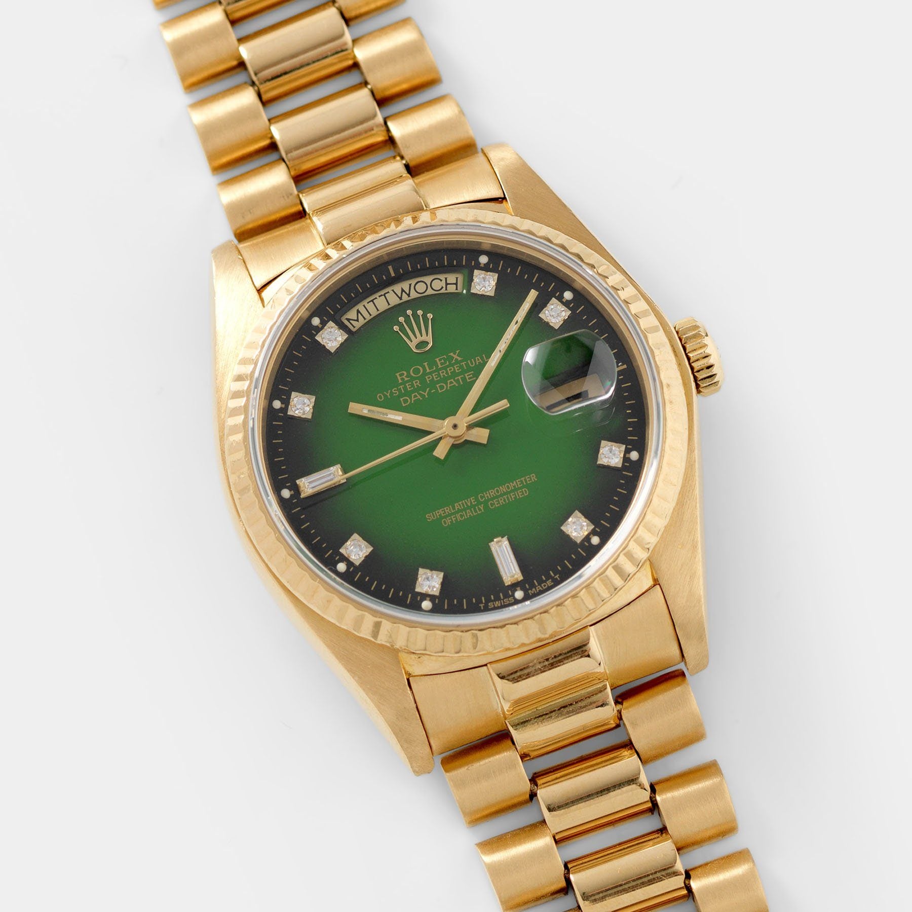 Rolex Day Date Green D grad Dial 18038