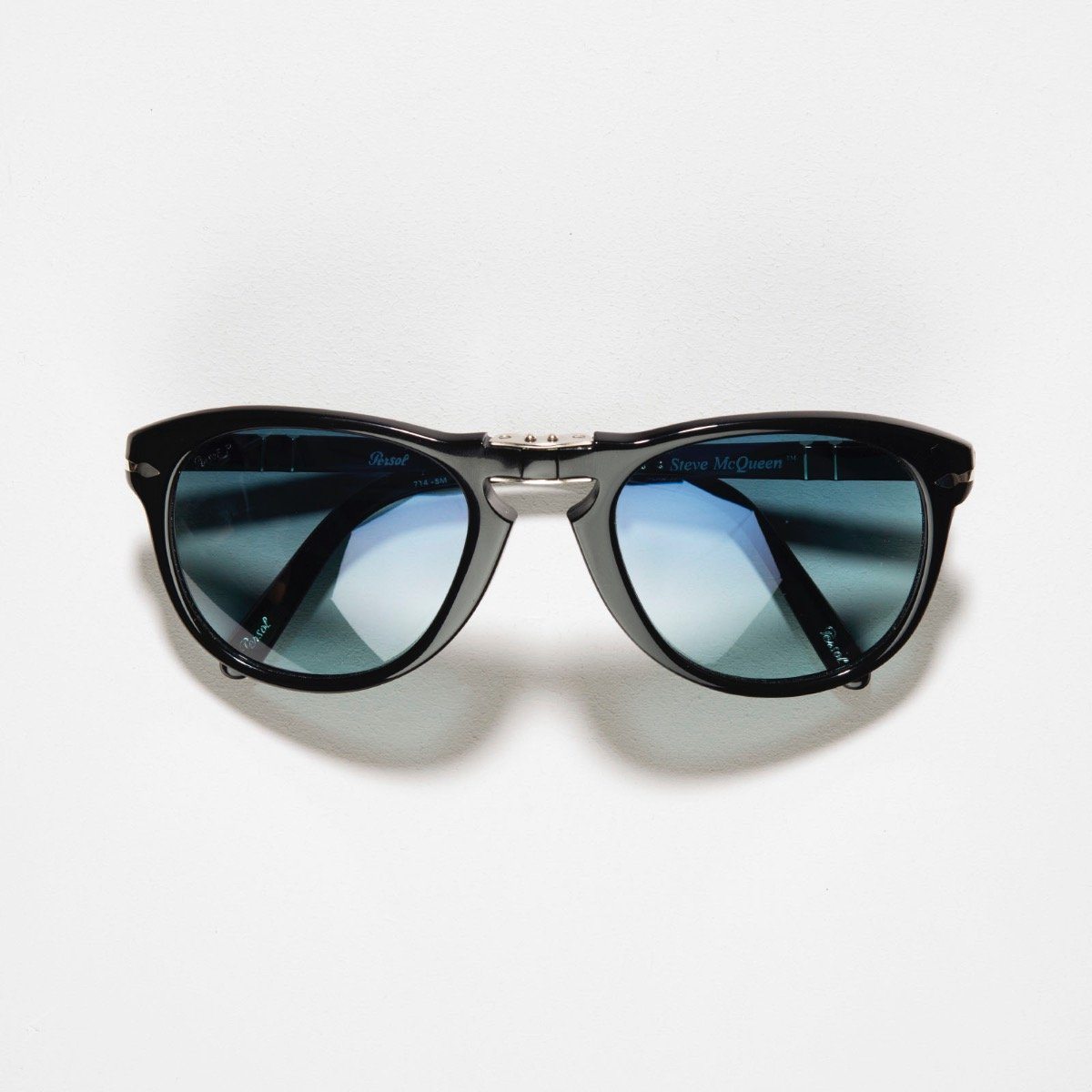 Retro Persol 714SM Steve McQueen Black Sunglasses